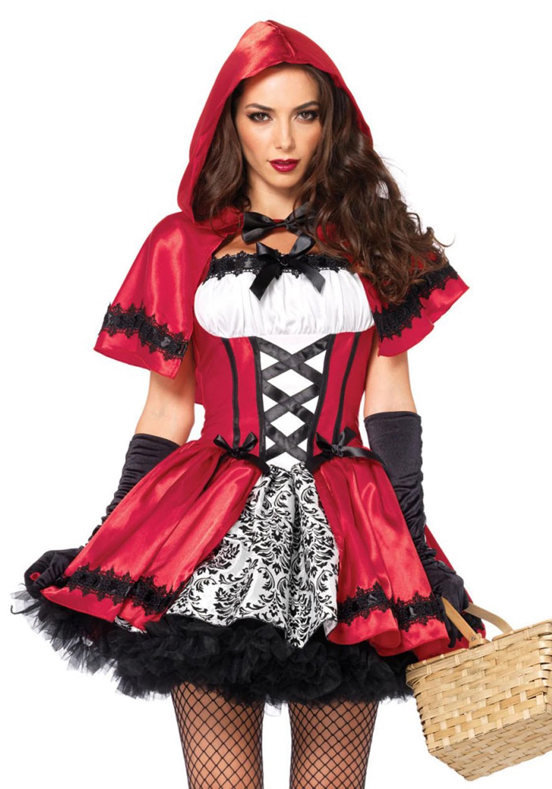 Leg Avenue Panie Gothic Red Riding Hood Kostium Czerwonego Kapturka, Wielokolorowy, S
