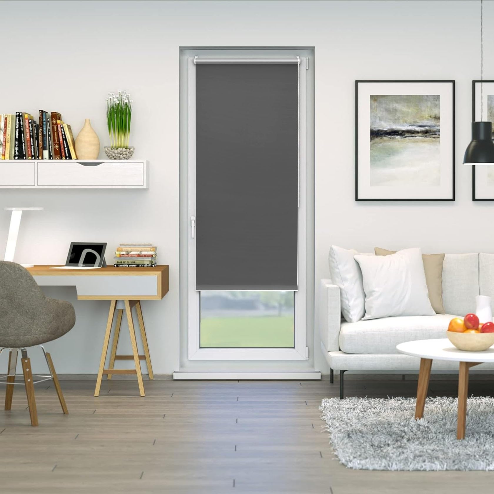 TKG　グレー遮光.調光.遮熱ロールスクリーン 幅162cm 高120cm TKG グレー遮光.調光.遮熱ロールスクリーン 幅162cm 高120cm