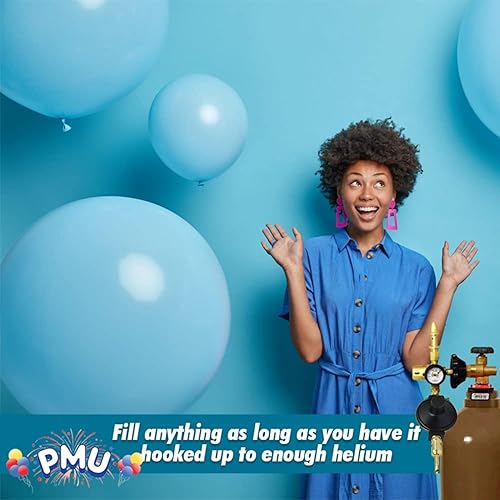 Miniatura 9 de PMU Globo de ahorro de helio  Inflador de flujo de aire y regulador con indicador  Apagado automático de doble lámina de látex relleno de globos
