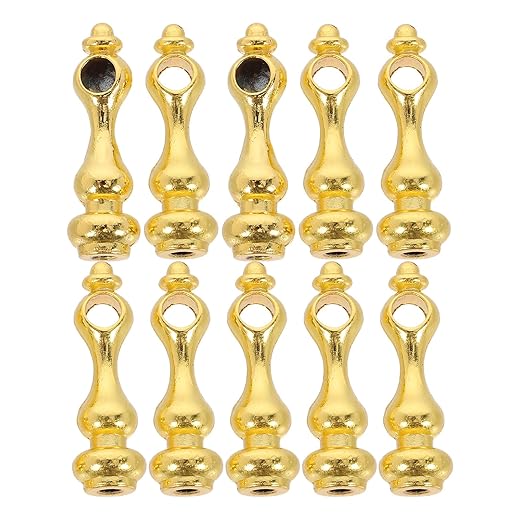 10-Piece Gold Metal Railing Connectors - Furniture Glass Railing Joints for Wine Cabinets Dining Carts DIY Home Decor