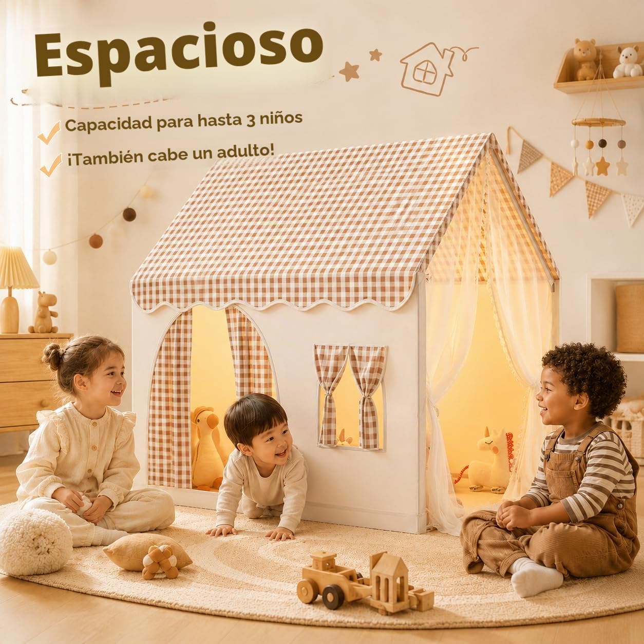Tienda de Campaña Infantil, Tienda de Campaña de Princesa, Infantil Tela de Juegos, Tienda de Princesa Castillo, Casa de Juegos para Interiores y Exteriores, Tienda para Niños Niñas
