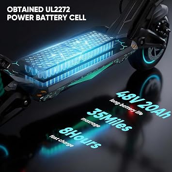 Electric Scooter for Adultsr, Dual Brakes Suspension,10-inch Tyres, Foldable Commuter Electric Scooter,Top Speed 2535 Mph, Range 2435 Miles, Maximum Load Capacity 331 Lbs