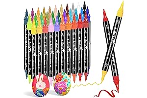Artxx Acrylic Markers - Vibrant 32 Colors, Brush and Fine Tips for Versatile Art Explorations