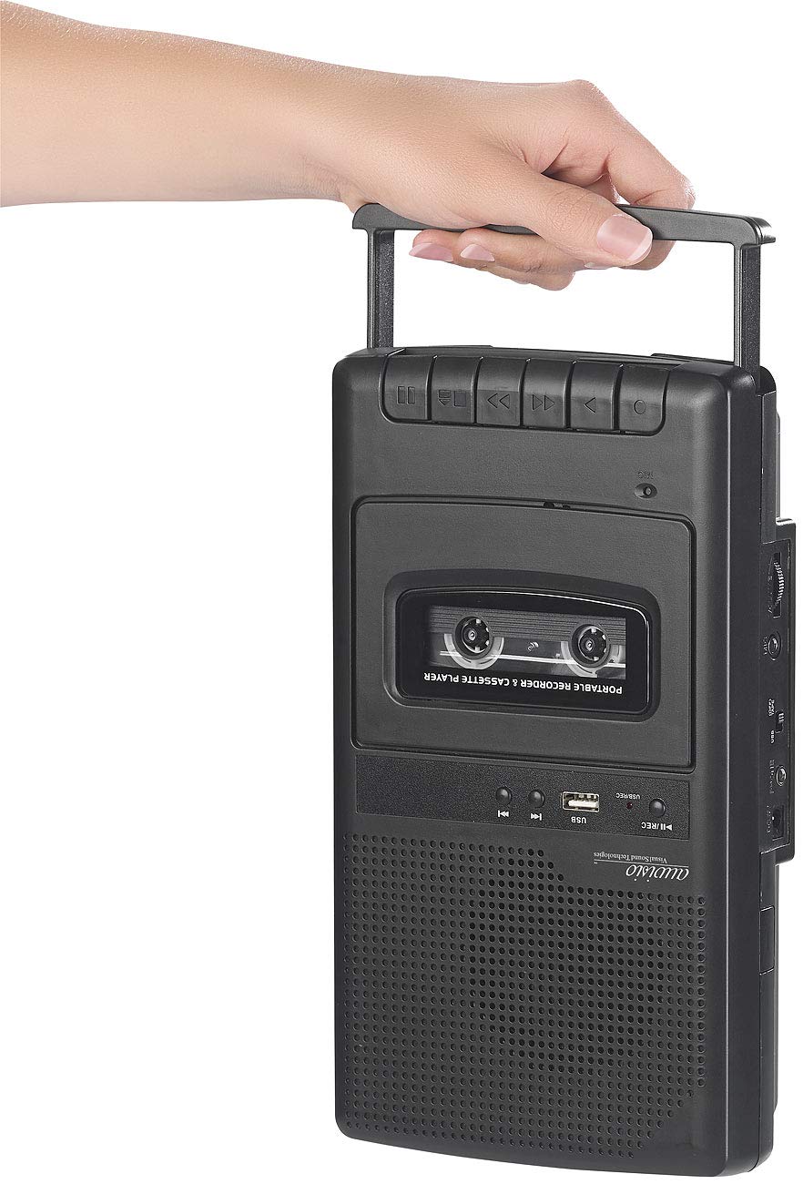 auvisio Casetes portátiles - grabadora de Casete: Reproductor de casetes y digitalizador USB, móvil, Altavoz (digitalizar, Dispositivo para digitalizar, MC)