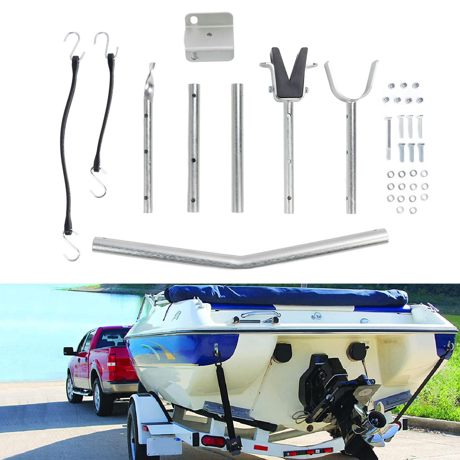 Transom Saver, 28 Bis 59 Zoll Verstellbarer Boots-Transom Saver 3001.1068, Boots-Außenbordmotor-Spiegelstützteile für Bis zu 150 PS Außenborder