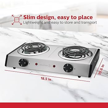 Amazon.com: Holstein Housewares Portable Electric Double