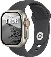 Pulseira esportiva DONEGANI SB compatível com Apple Watch Ultra e Se de 49, 45, 44, 42, 41, 40 e 38 mm, unissex, série 9, 8, 7, 6, 5, 4, 3, 2 e 1, iWatch, silicone