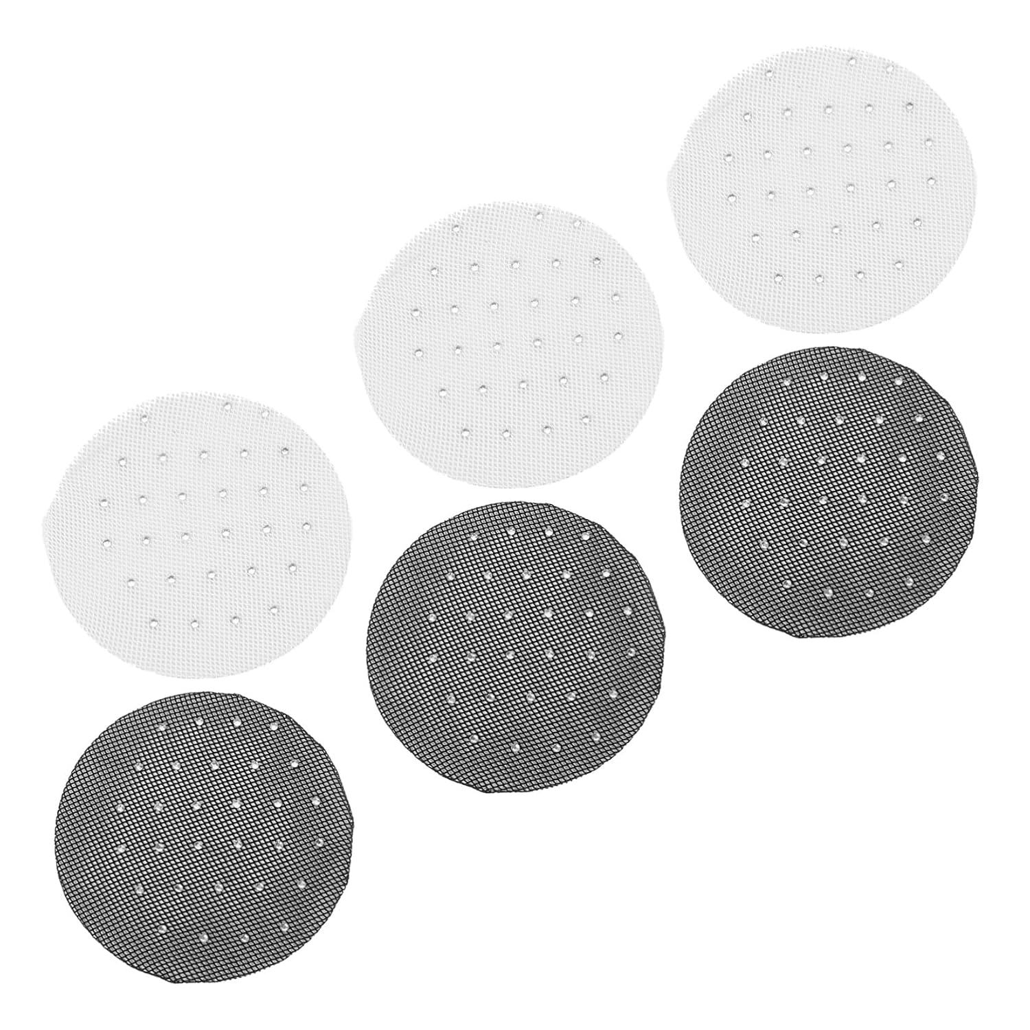 KICHOUSE 6pcs Invisible Rhinestones Hair Nets for Buns Mesh Hair Bun Covers and Women Performers with Smooth Fit Polyester Material, Elegant Style for Ballet and Weddings