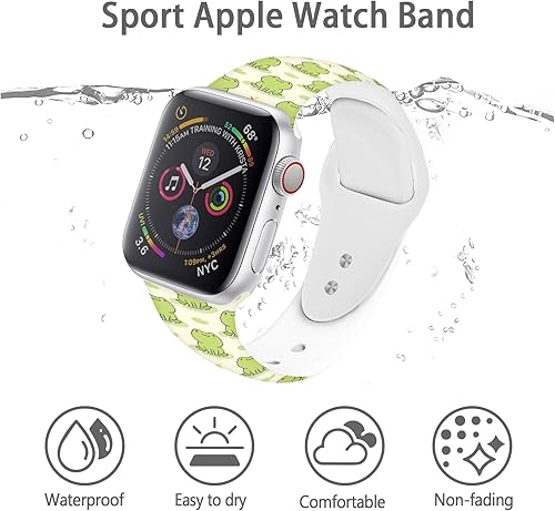 Miniatura 2 de Correas de reloj compatibles con Apple Watch de 1.496 pulgadas, 1.575 pulgadas, 1.614 pulgadas, correas ajustables de silicona suave para iWatch