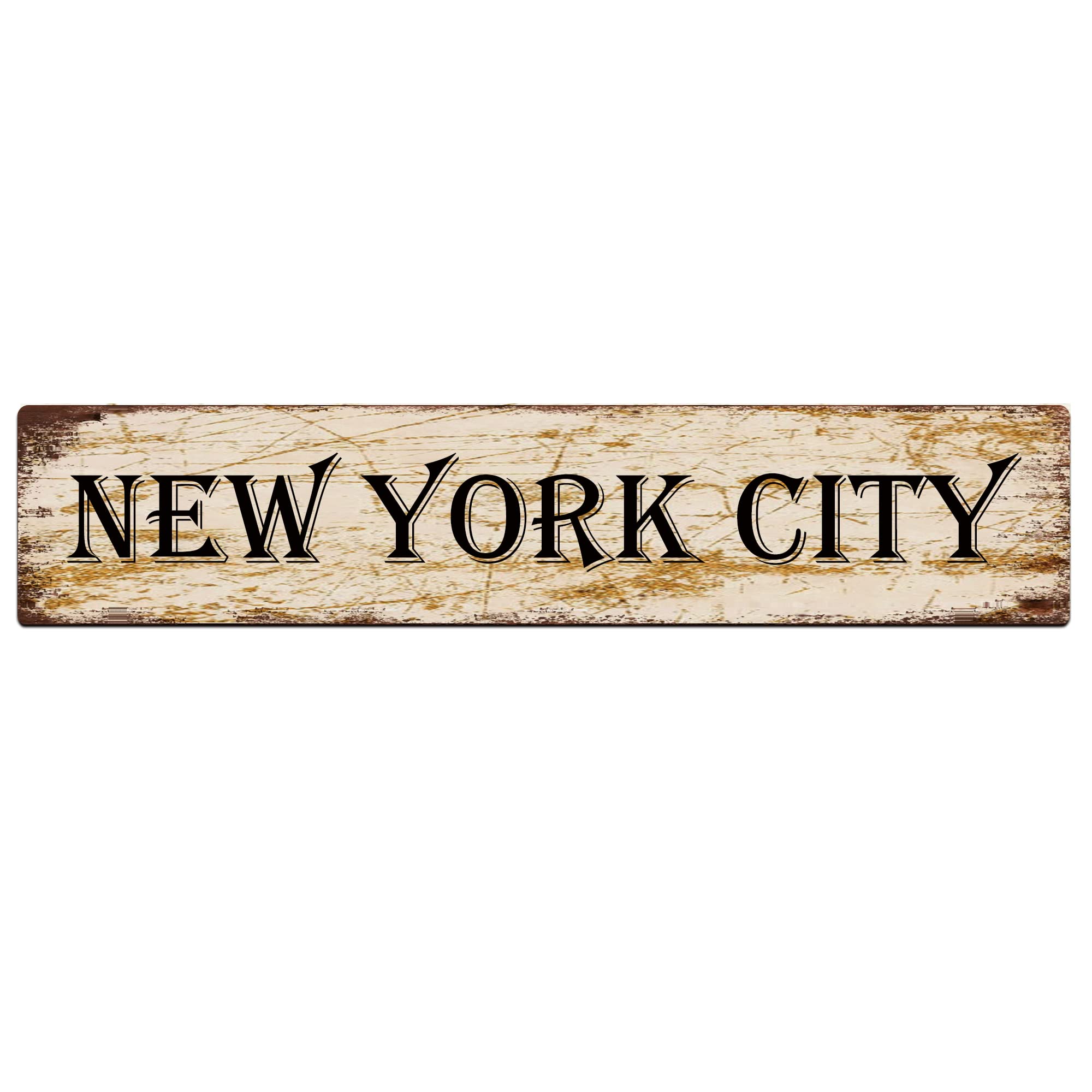 New York City Retro Tin Signs Aluminum Metal Sign for Kitchen Home Garden Wall Bar Cafe Decor 4x16 Inch