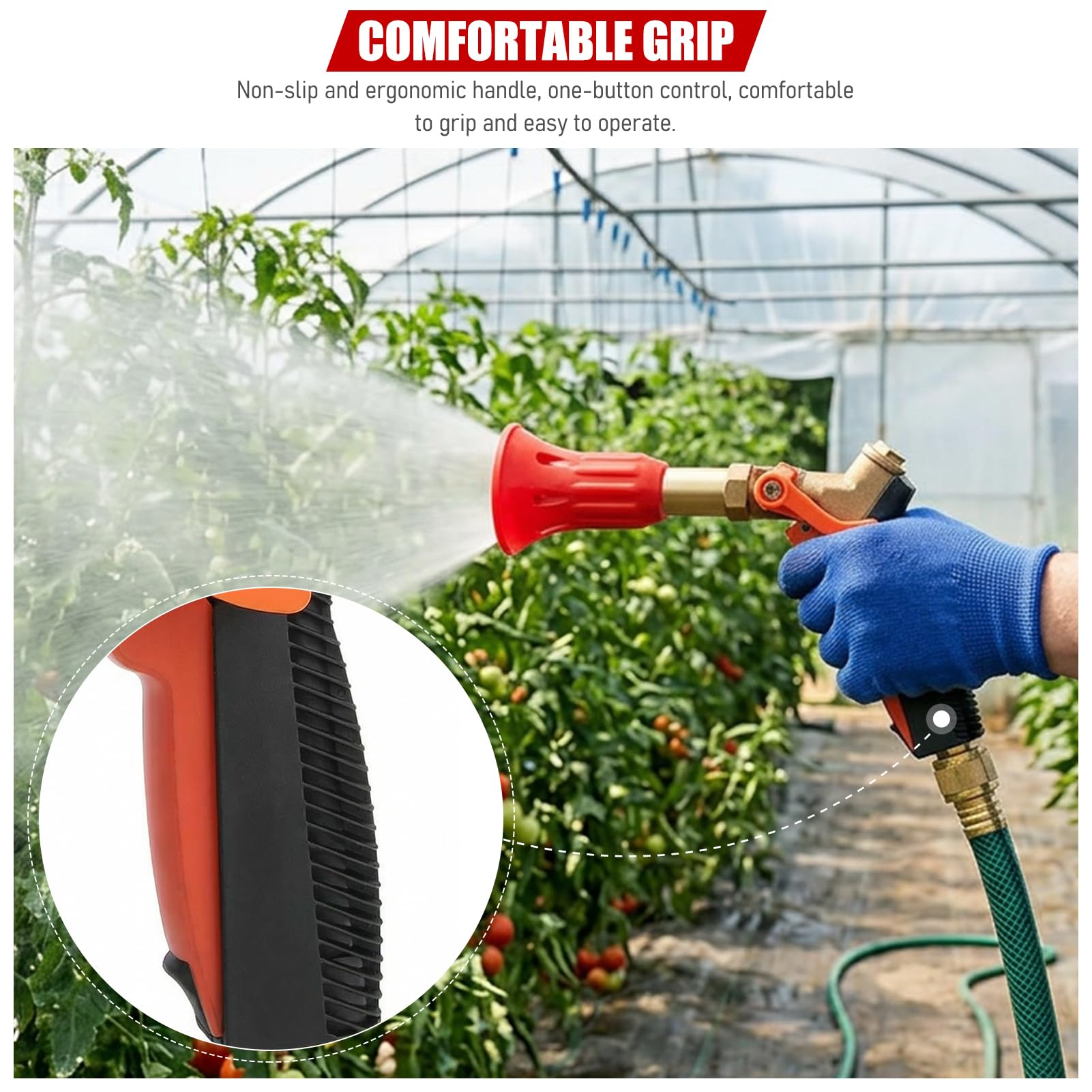 Pulvérisateur de tuyau d'arrosage, Accessoires de jardin, Pulvérisateur de tuyau agricole à haute pression Outil d'arrosage d'arbre à tête de pulvérisation de jardin, pour pelouse d'irrigation