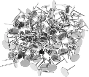 ULTECHNOVO 100pcs Flat Head Stainless Steel Upholstery Tacks for Furniture and Decor