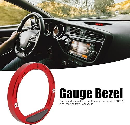 Miniatura 3 de Fydun Reemplazo de bisel del velocímetro del salpicadero delantero para Polaris RZR570 RZR 800 900 RZR 1000 -BLK (rojo)