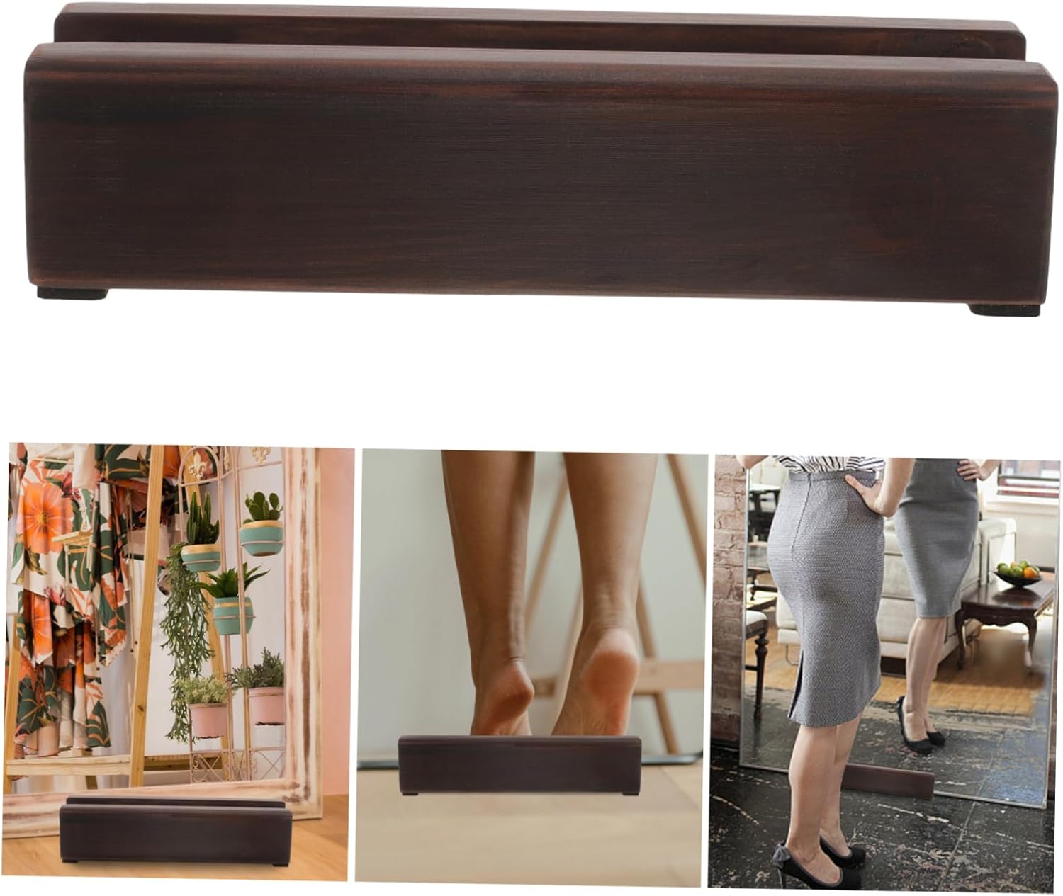 Homoyoyo Full Mirror Holder Rack Luxurious Minimalist Design Sturdy Wood Display Stand - Support for Bedroom and Living Room Decor Versatile Artwork Display