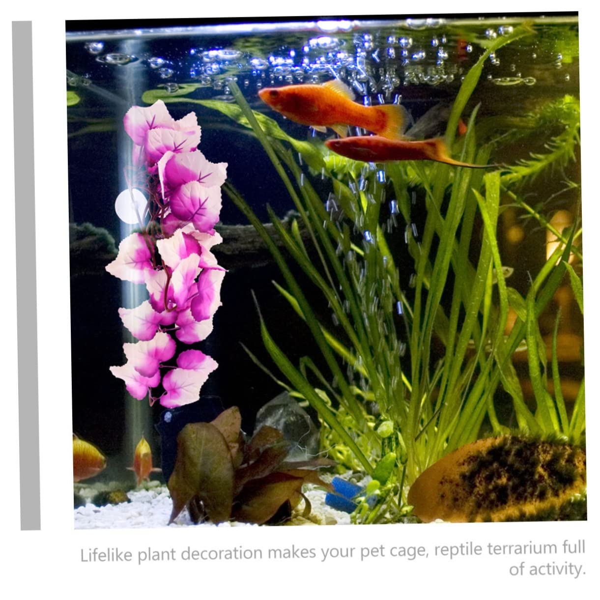 Toddmomy 4 Set Piante Acquatiche Simulate Rettile Pianta Dell'habitat Dei Rettili Piante Di Seta Dell'acquario Impianti Accessori Gecko Accessori Per Rettili Plastica 2 Pezzi * 4