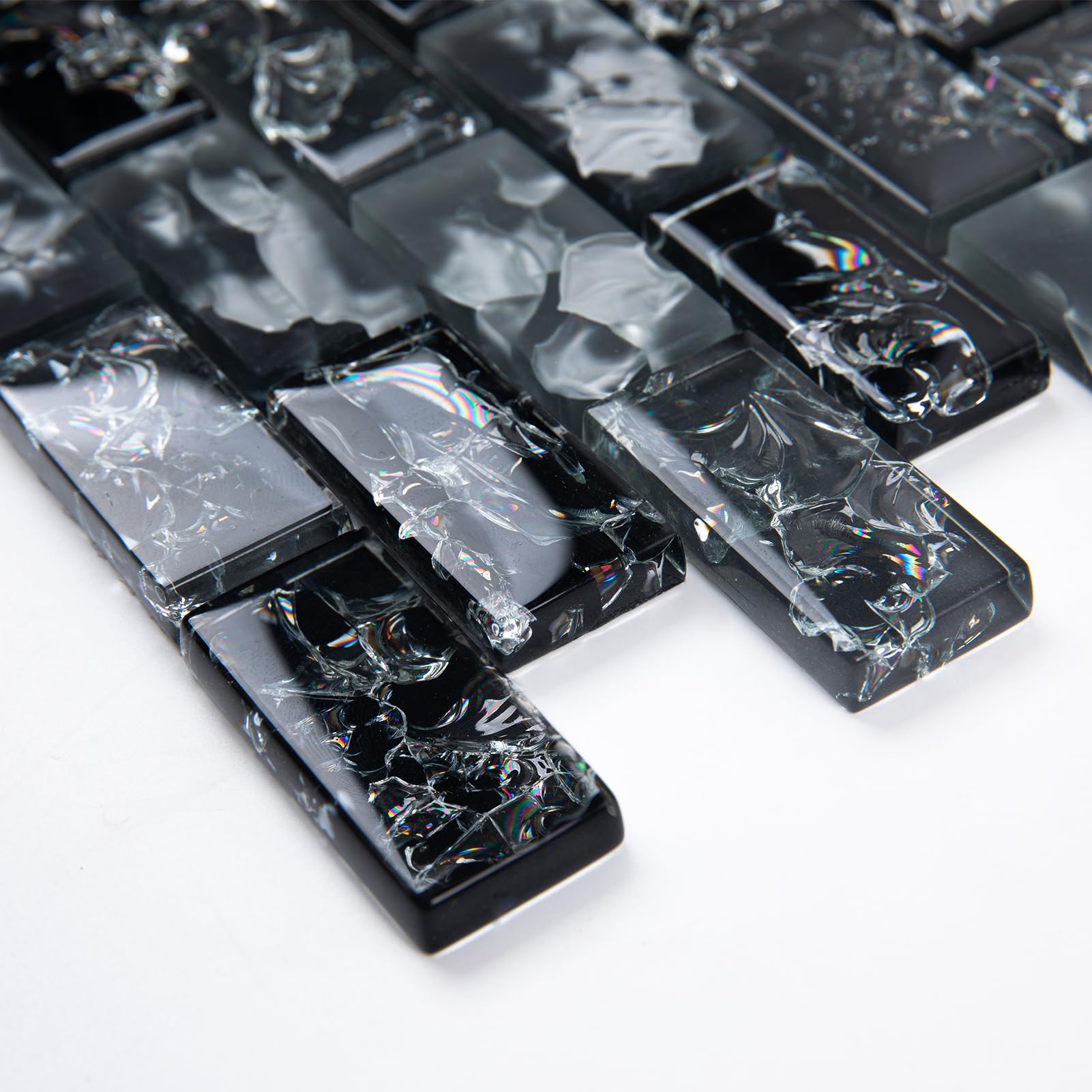 GLASS MARBLE メイクボックス ブラック 2段式　新同品 addict ブラック メイクボックス ジュエリーボックス鏡付き2段式 鍵