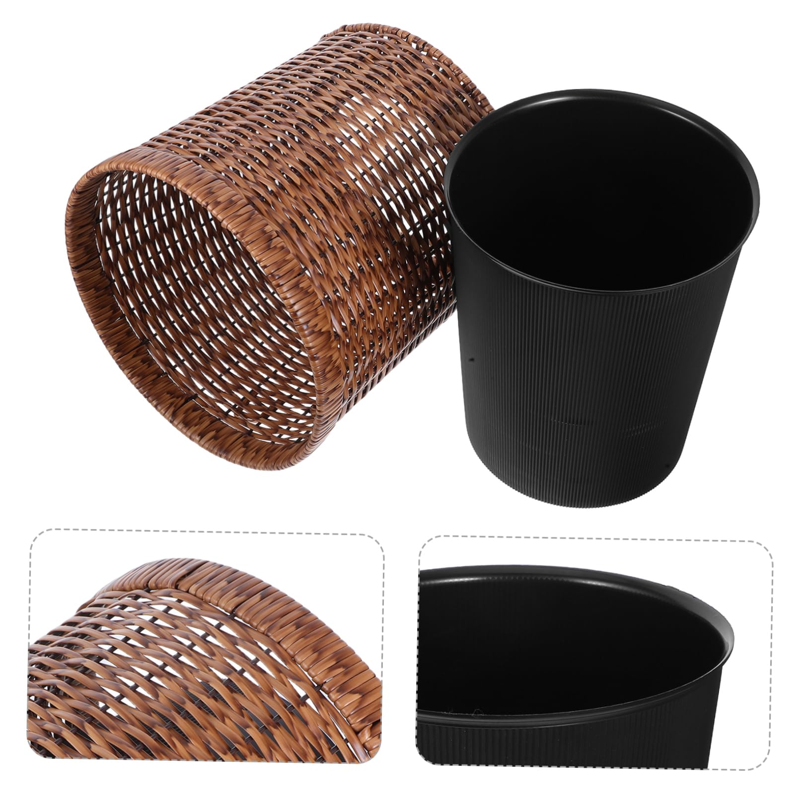 PRETYZOOM Cestino Decorativo Per Rifiuti A Doppio Per Casa E Ufficio Elegante Cestino Per La Carta Per Cucina Bagno E Camera Da Letto