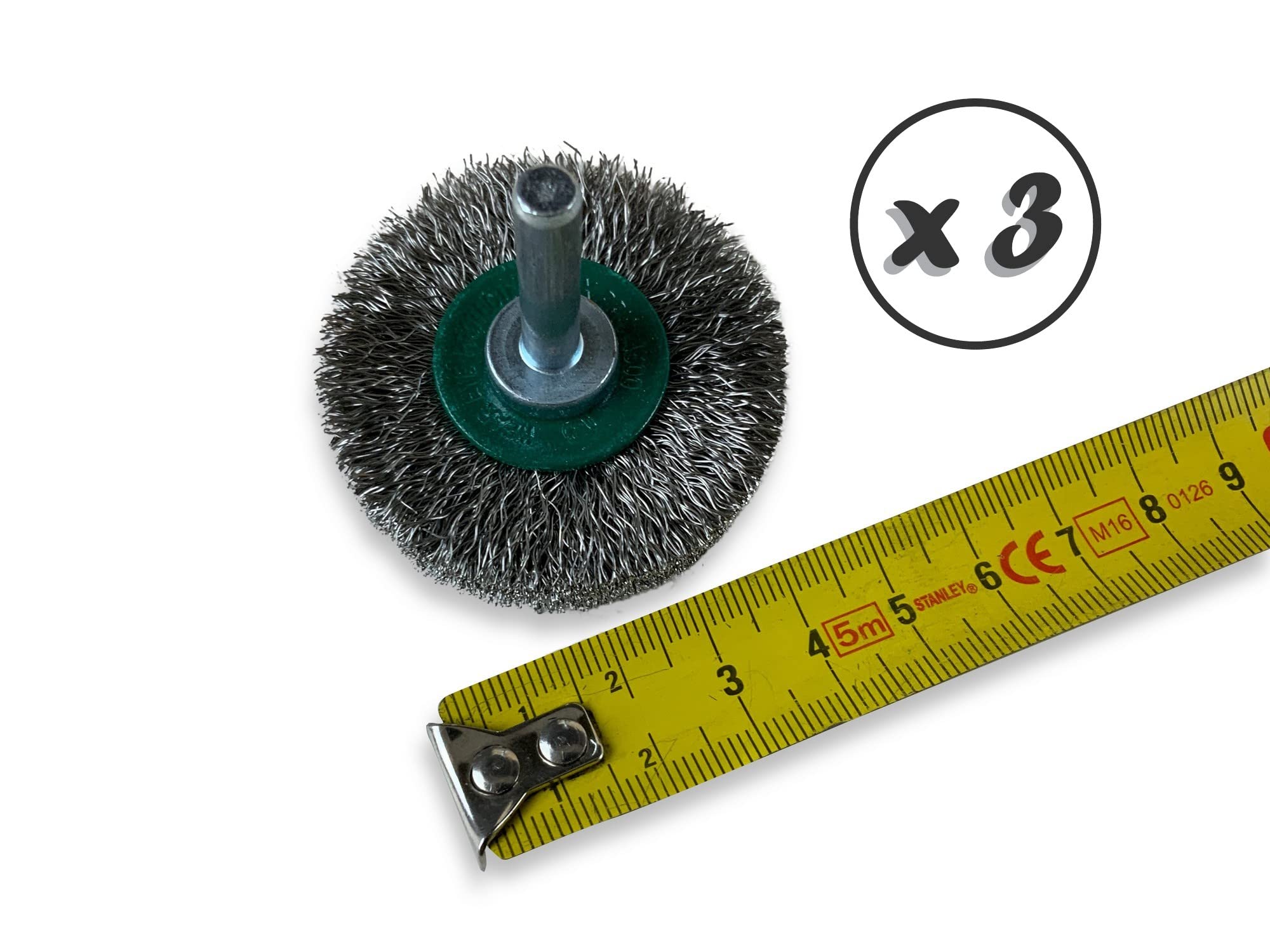 Kibros Lot 3 brosses circulaires tige Ø 50 mm inox souple 12 mm