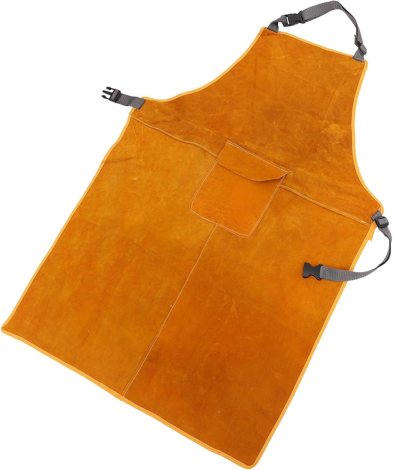 PRETYZOOM Cowhide Leather Welding Apron Adjustable Straps with Pocket