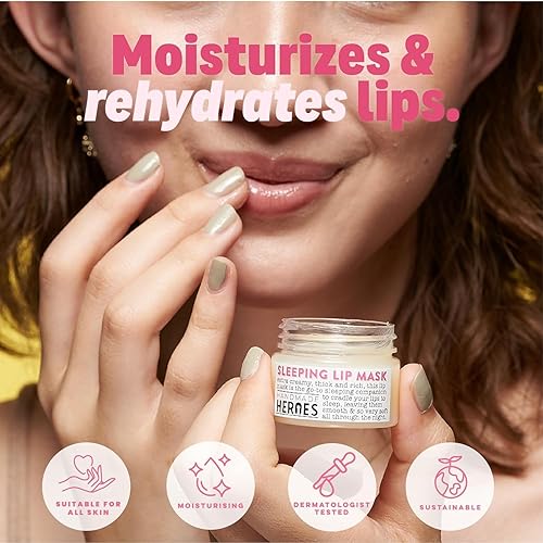 Miniatura 5 de Máscara labial 100% natural para dormir, hidratante y acondicionador de labios durante la noche para labios secos. Bálsamo labial intensivo y