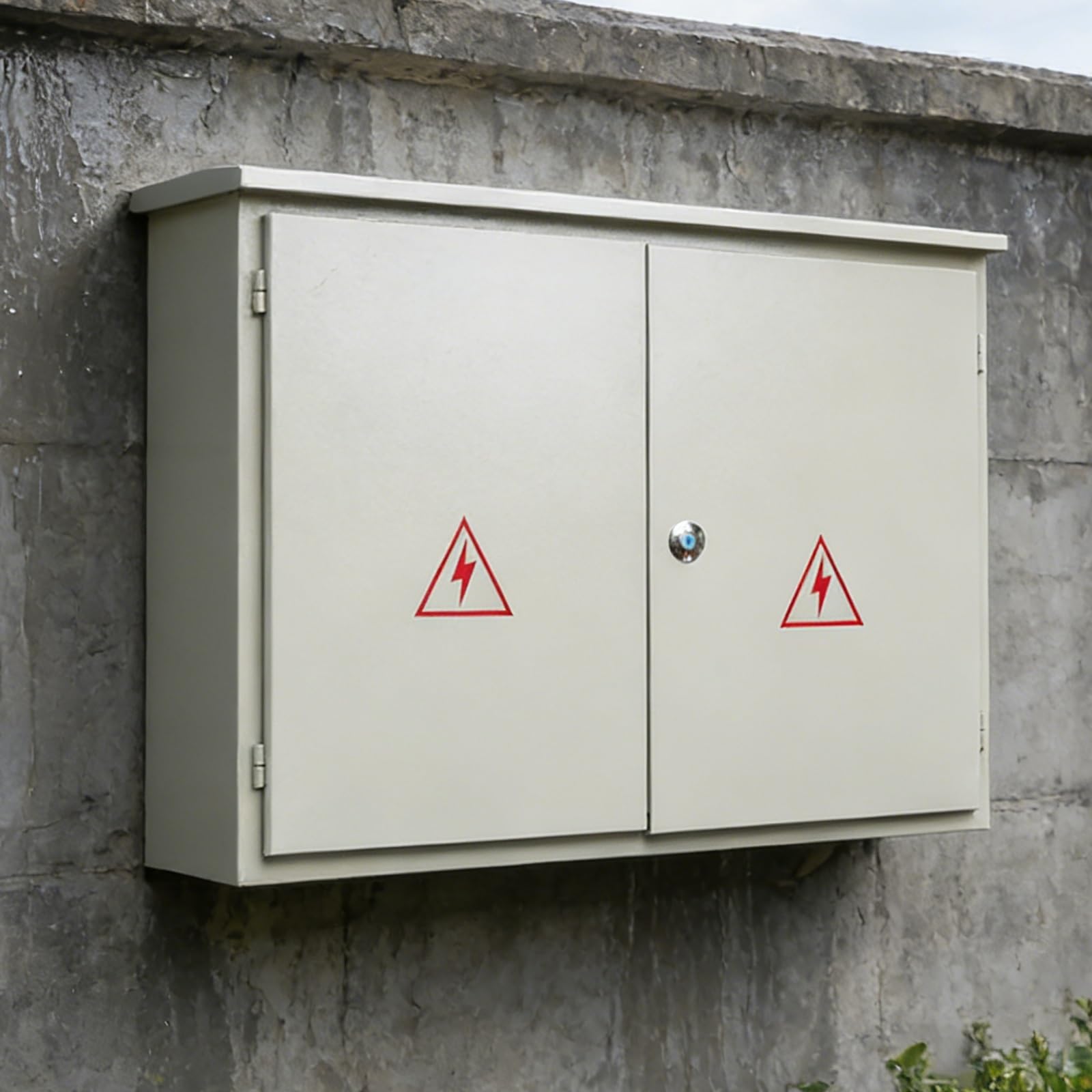 Quadro Elettrico in Acciaio Laminato a Freddo con Cappello Antipioggia, Scatola di Distribuzione, per in Tutte Condizioni Atmosferiche(100x18x80CM/39x7x31IN)