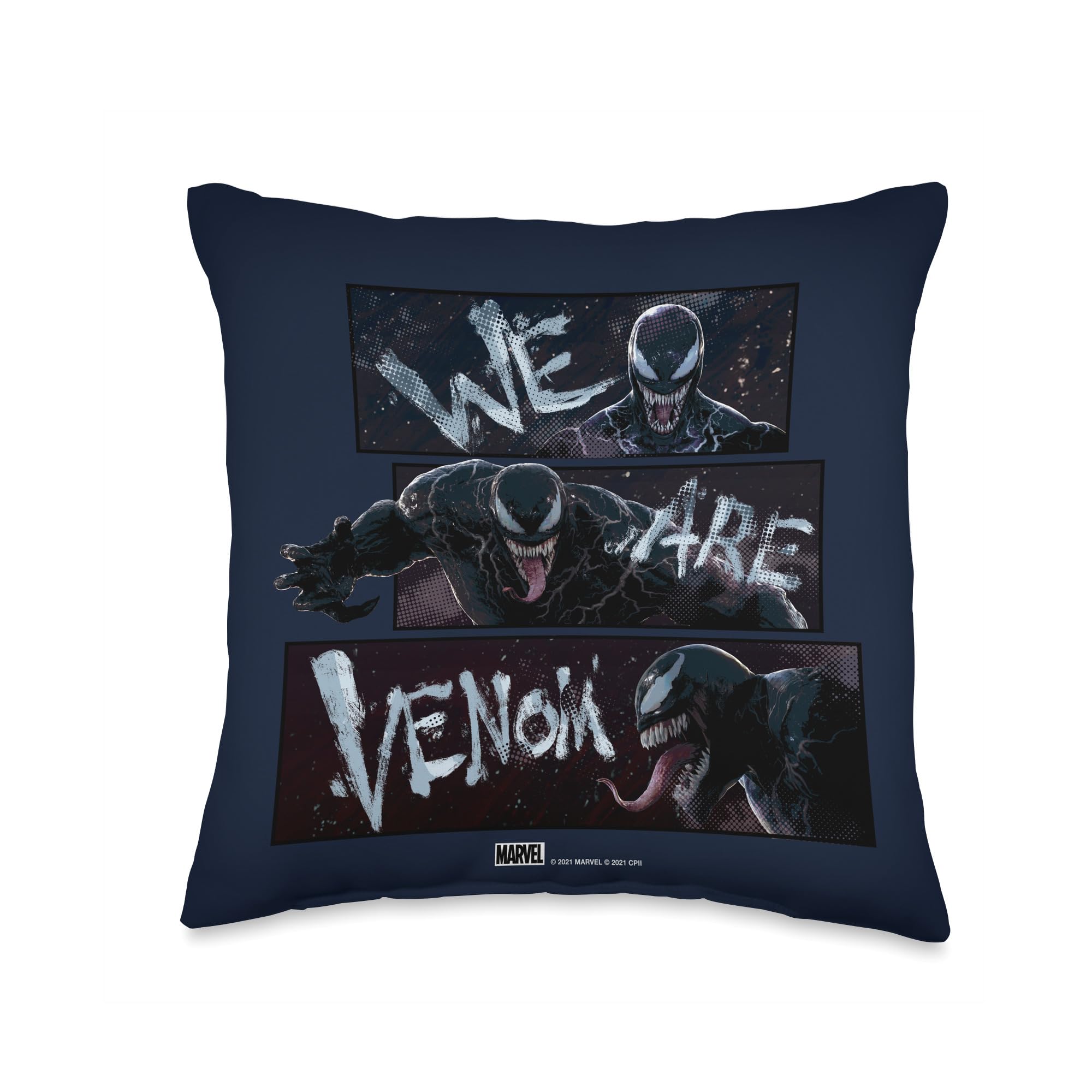 Coussin Venom Marvel multicolore 16x16 pour décoration lit et salon
