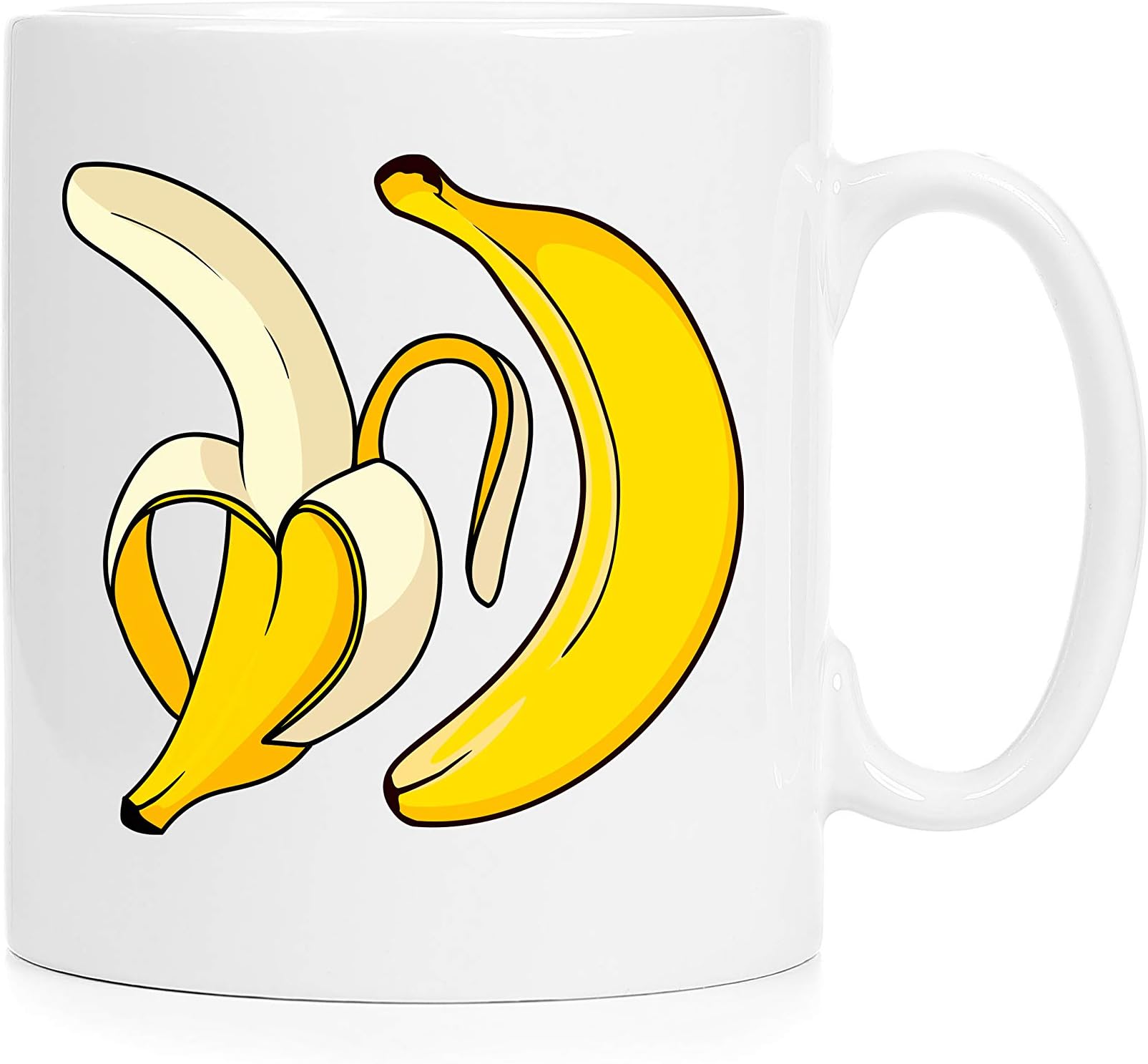 Bright Future HeirloomTwo Bananas Mug - Full Color 12 oz Ceramic Mug Sublimation Printing Perfect For Coffee, Tea & Hot Chocolate
