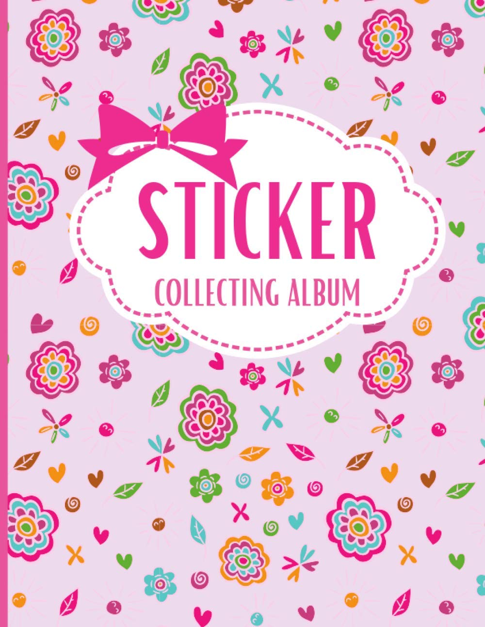 Sticker Collecting Album: Blank Sticker Book for Girls I Large Size 8.5''x11