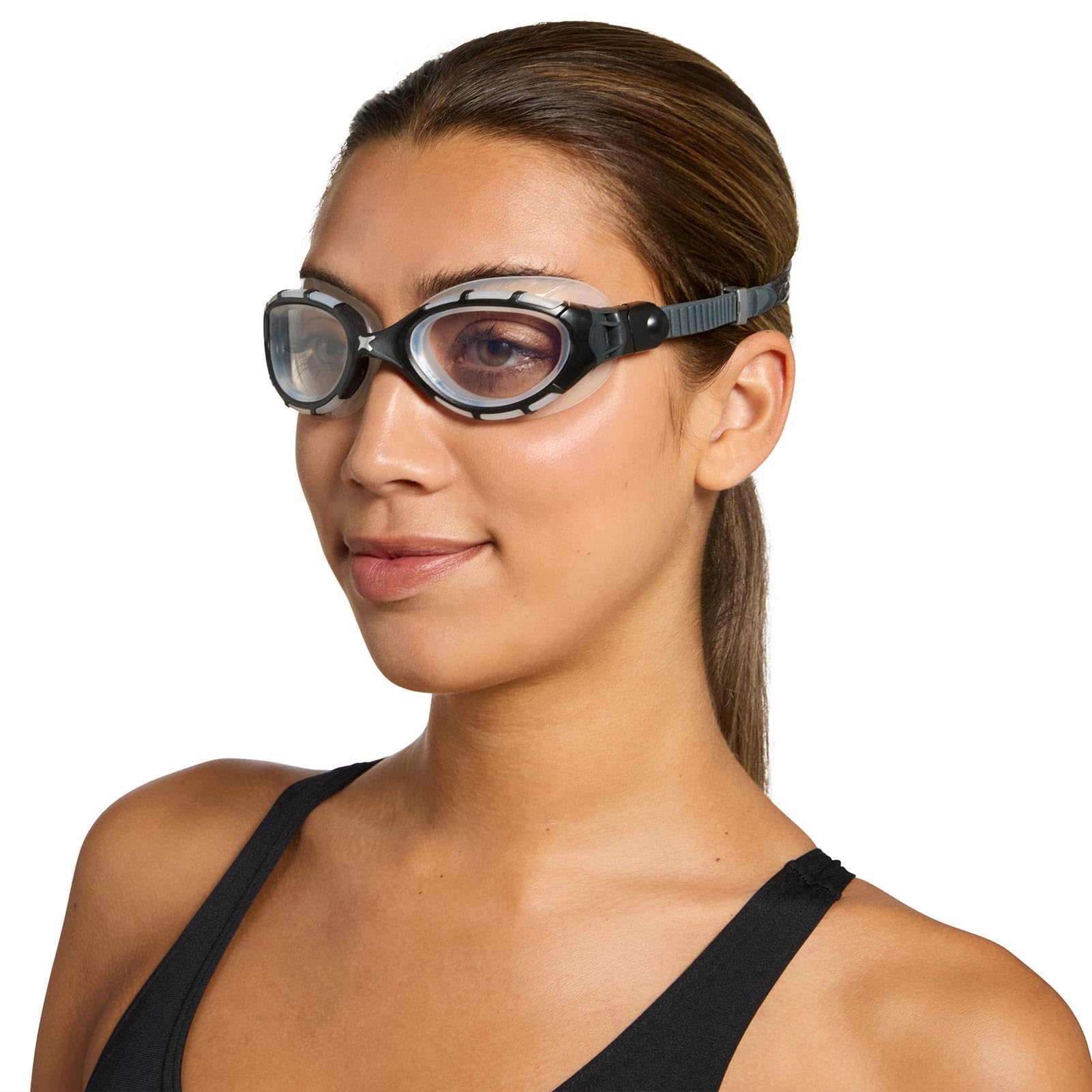 Zoggs Predator Flex Black Grey Clear Regular
