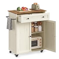 VASAGLE SIREN Collezione - Isola da Cucina con Piano di Lavoro