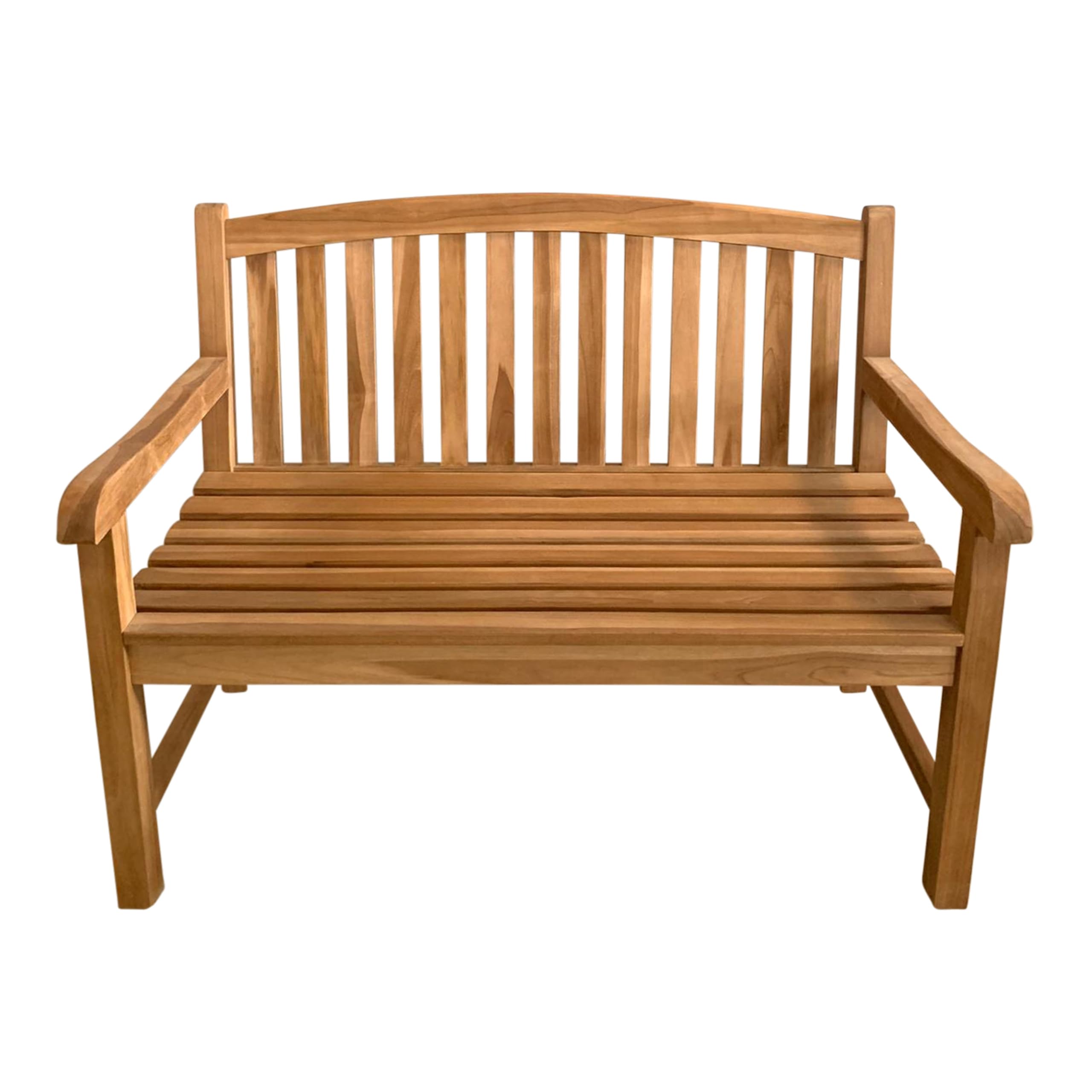 AXI Suki Gartenbank aus Teak Holz in Braun | Holzbank mit Armlehnen | Teakholz Parkbank für den Garten/Terrasse mit Rückenlehne für 2 Personen | 120 x 63 x 95 cm