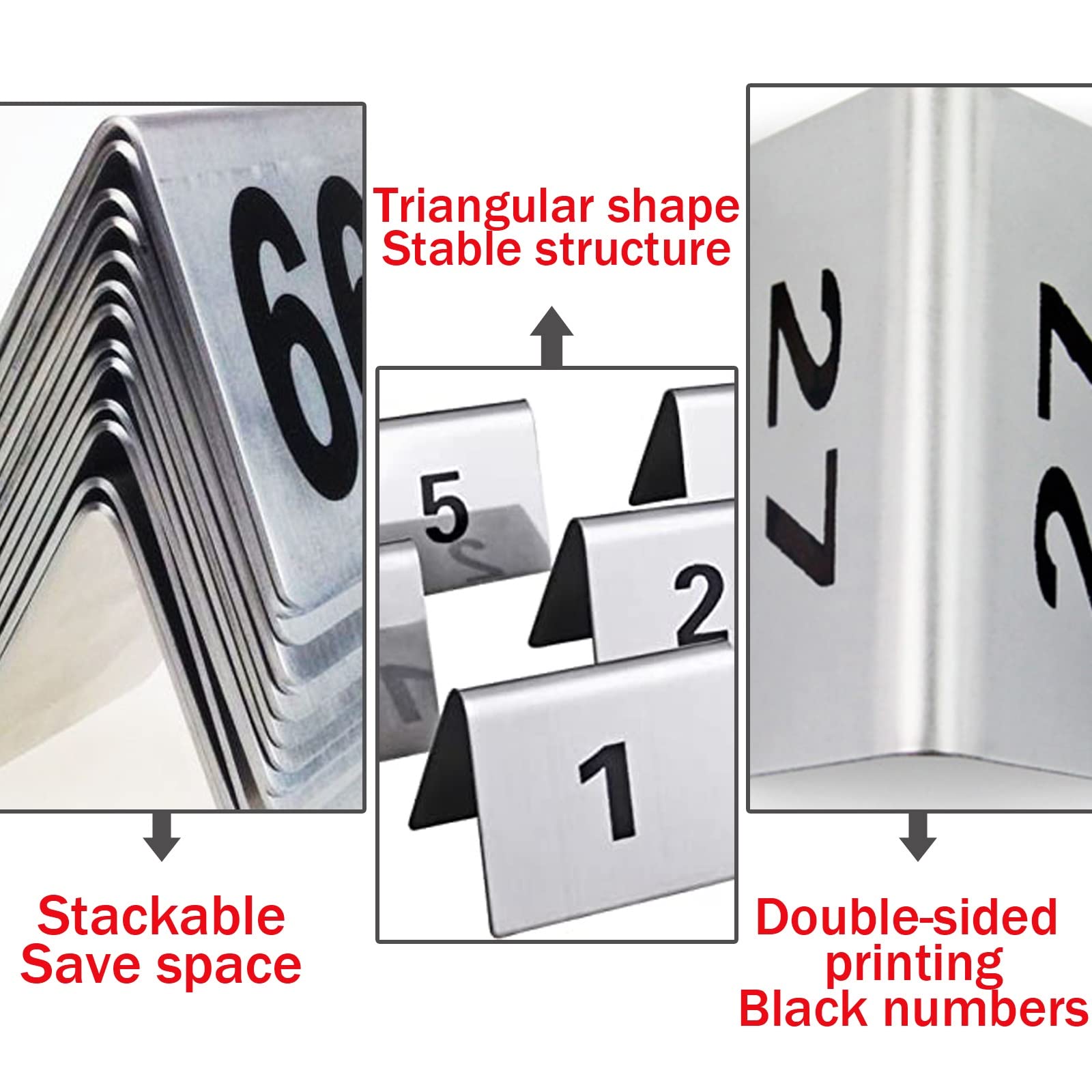 Señalización Digital, Tarjetas apilables con números de Mesa, for recepciones Bodas, lo Mejor for Banquetes, cafeterías y restaurantes(50pcs)