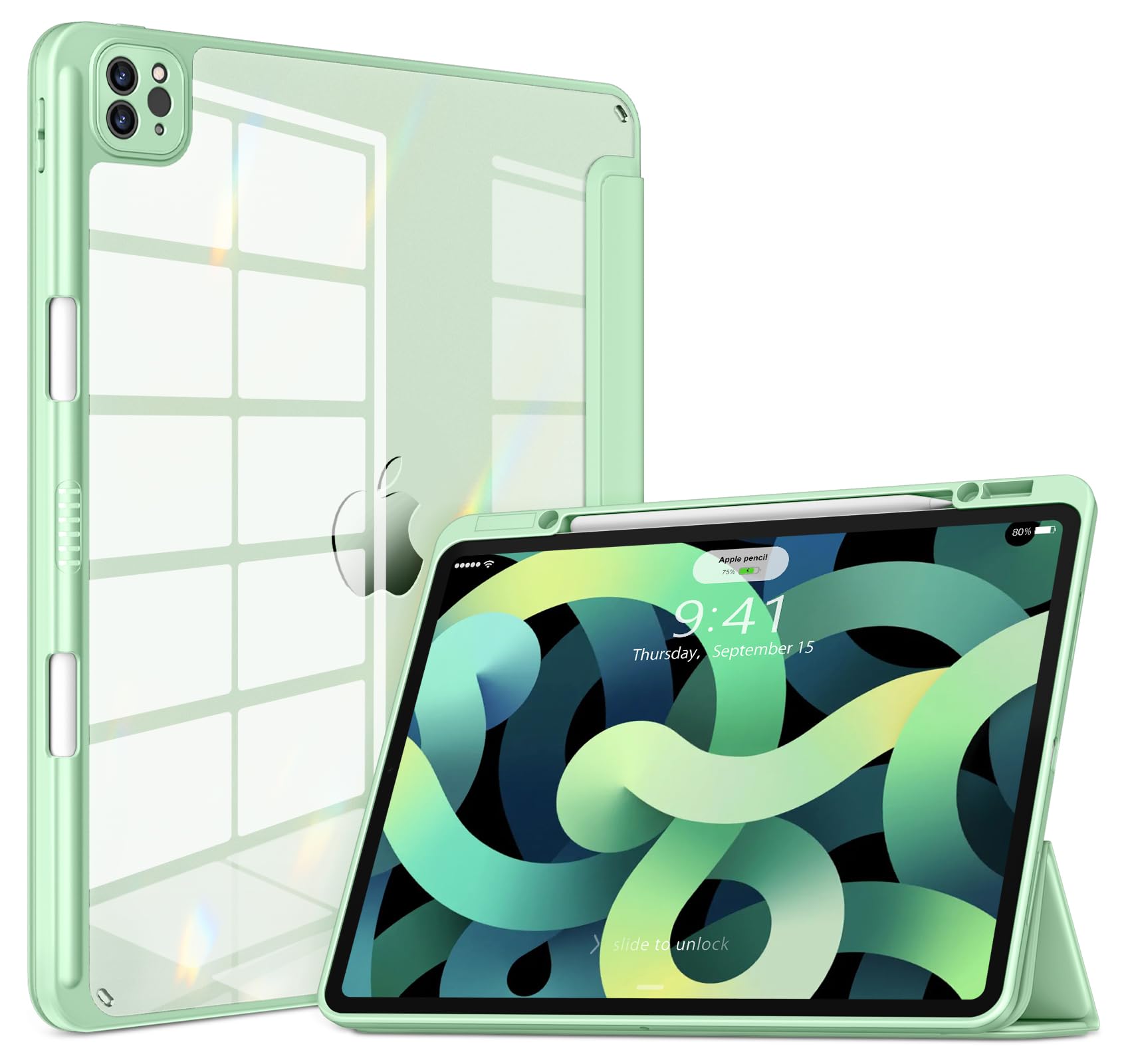 VIKESI for iPad 10th Generation Case 2022, 10.9 Inch Case with Clear Transparent Back and TPU Shockproof Frame Cover [Built-in Pencil Holder, Support Auto Sleep/Wake] -White (B0BL33Y6GN) Amazon Price History, Amazon Price Tracker