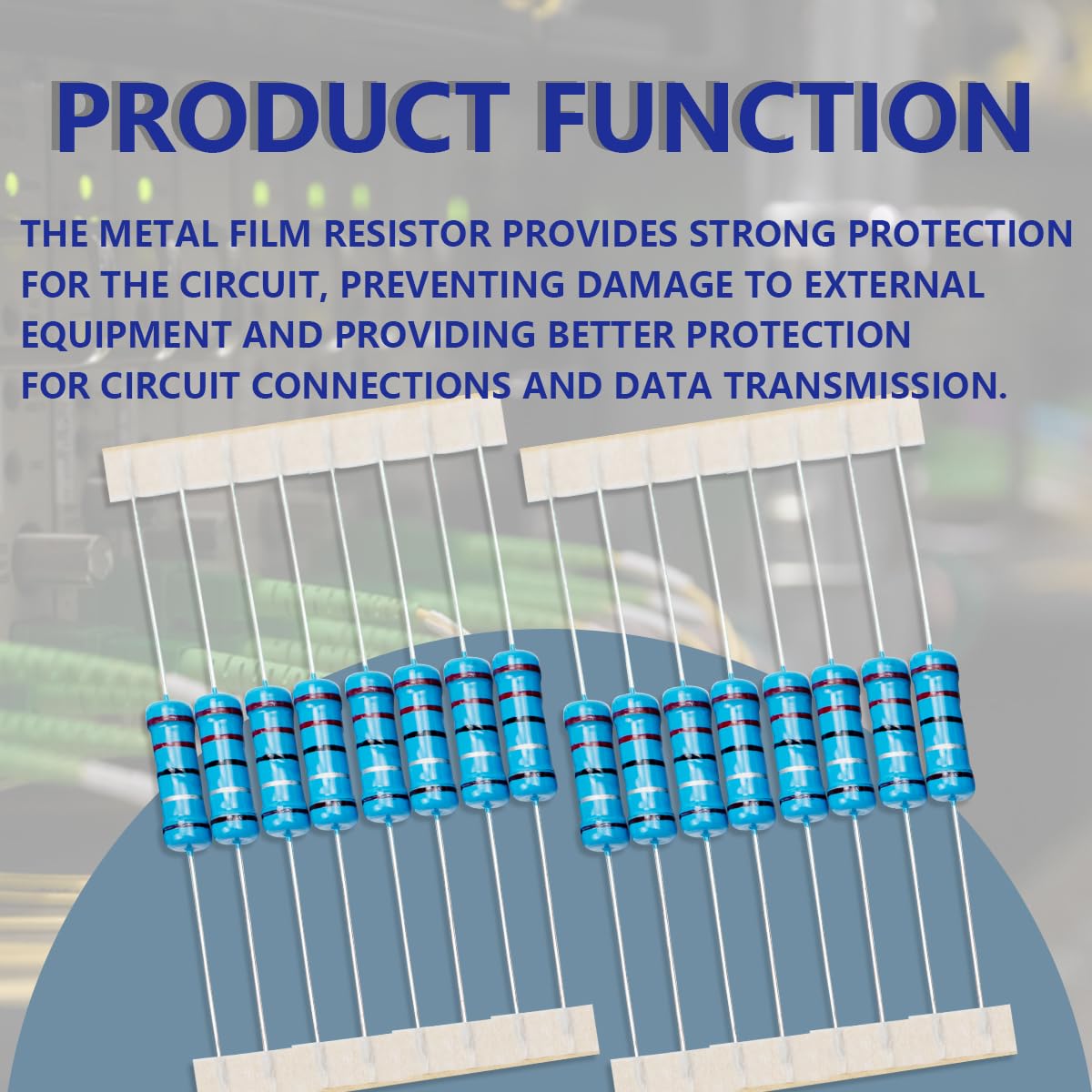 Resistencia de película metálica 2,2 Ohm 2W 1% 50 piezas para proyectos de bricolaje