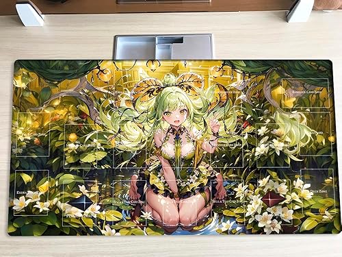 Miniatura 6 de Mlikemat Playmat TCG CCG OCG - Tapete de juego de cartas coleccionables con zonas + bolsa gratis (ZD039-640-A)