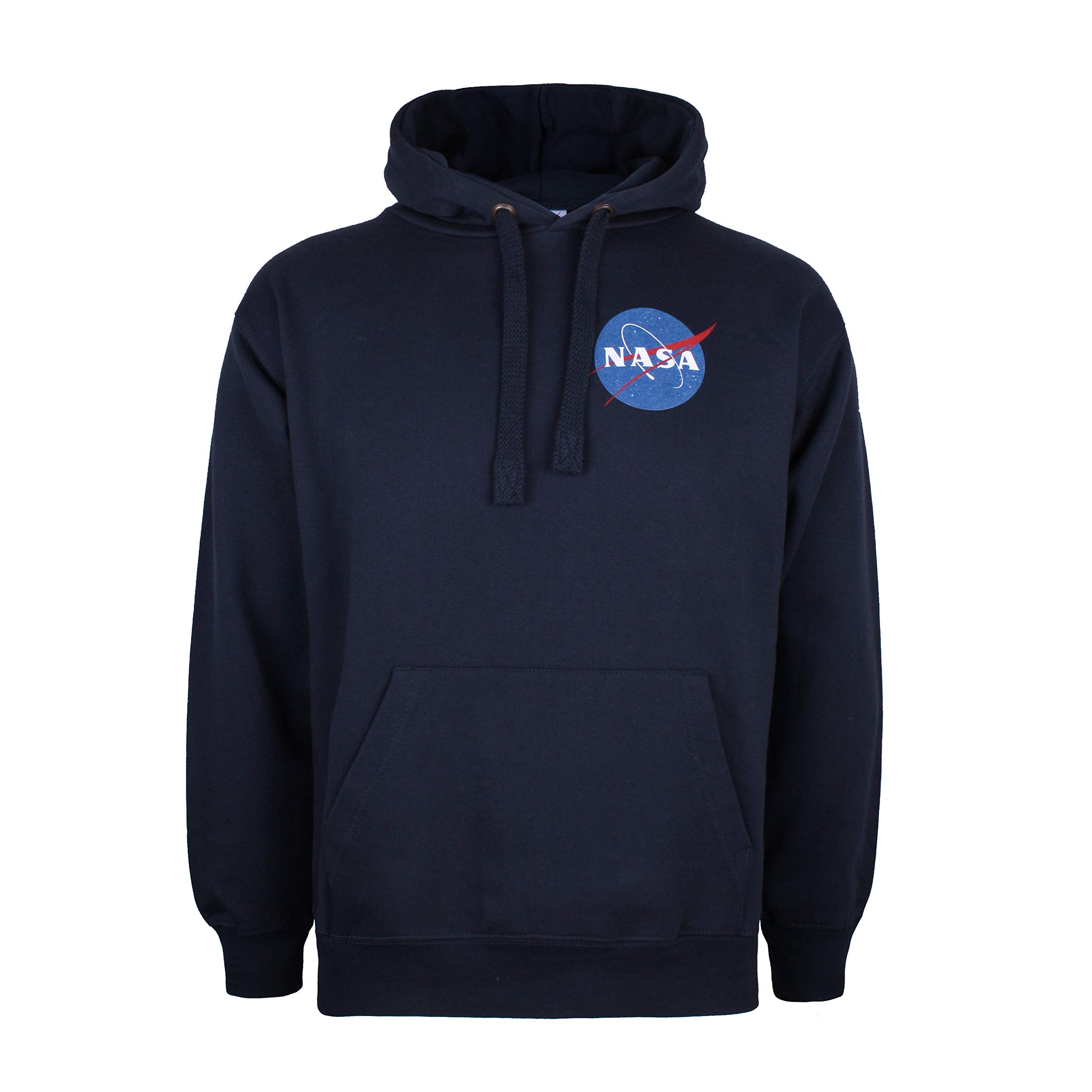 Nasa Men's Blue (Navy Blue Nvy) Small Core Logo Hoodie Regular Fit Hooded Long Sleeve Hoodie, X-Large (Manufacturer Size:x-Large)