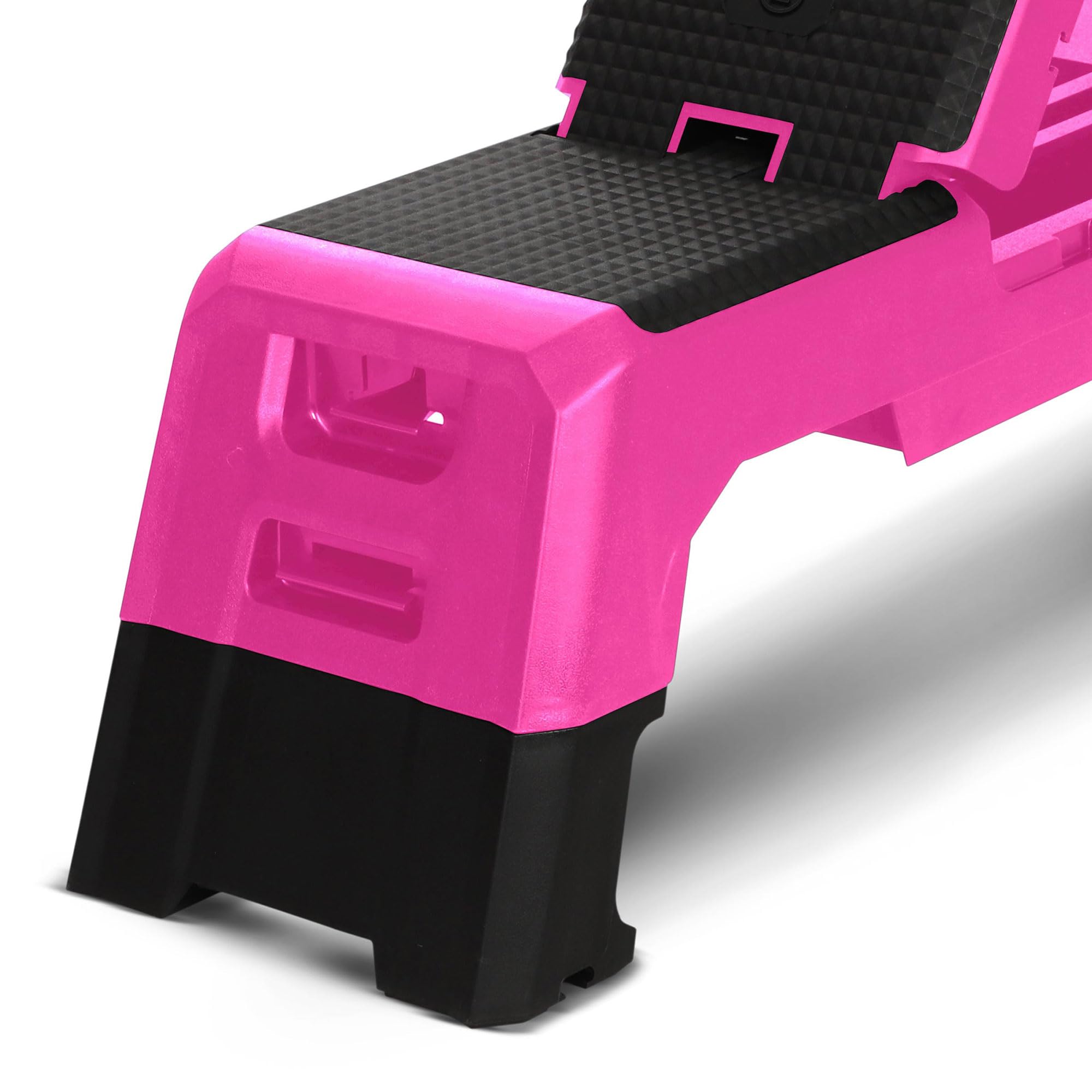 Compact Portable Aerobic Step Platform Exercise Fitness Equipment, Cardio Stepper with Adjustable Height for Home Gym