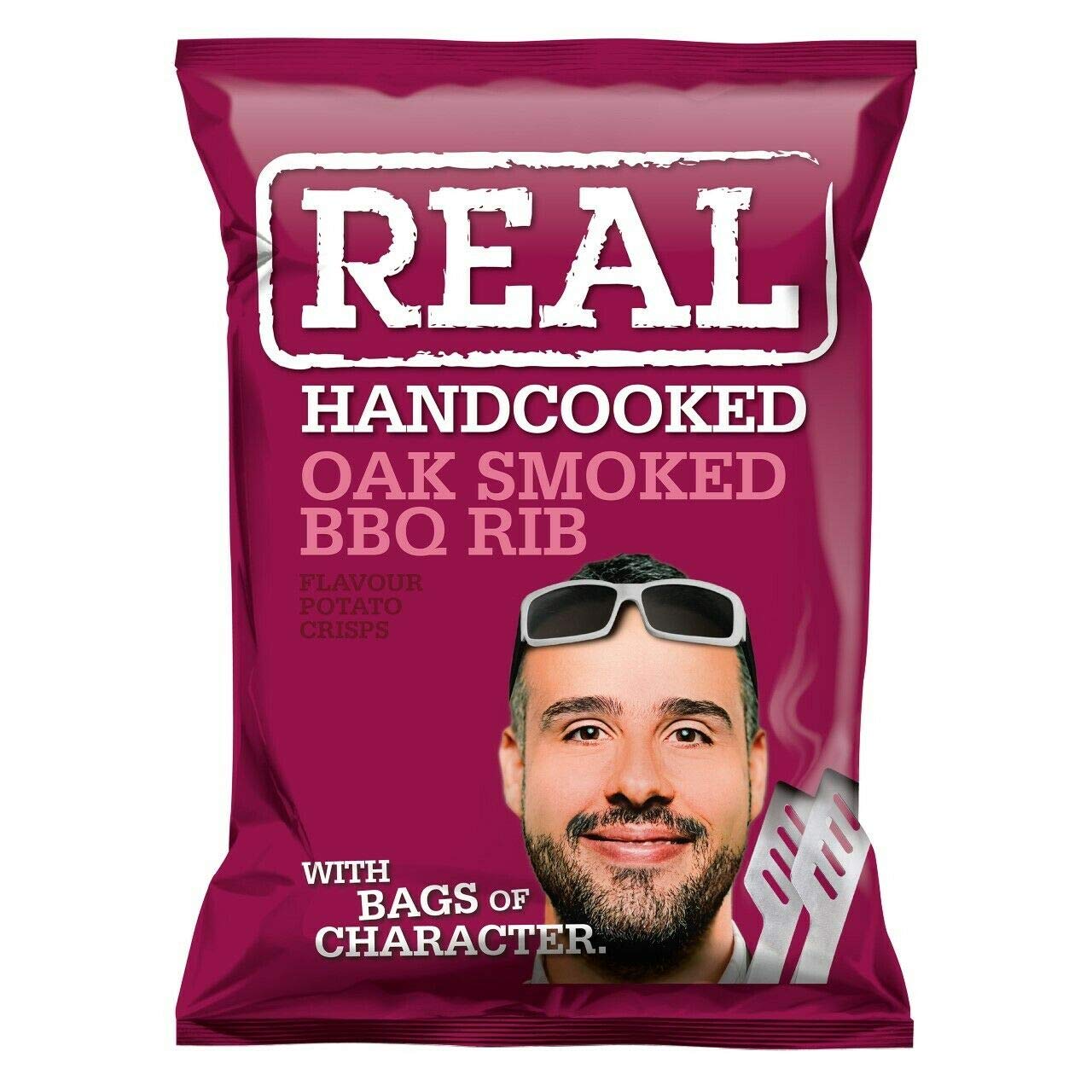 Real Hand-Cooked Potato Crisp "Oak Smoked BBQ Rib" Flavour {24 x35g}
