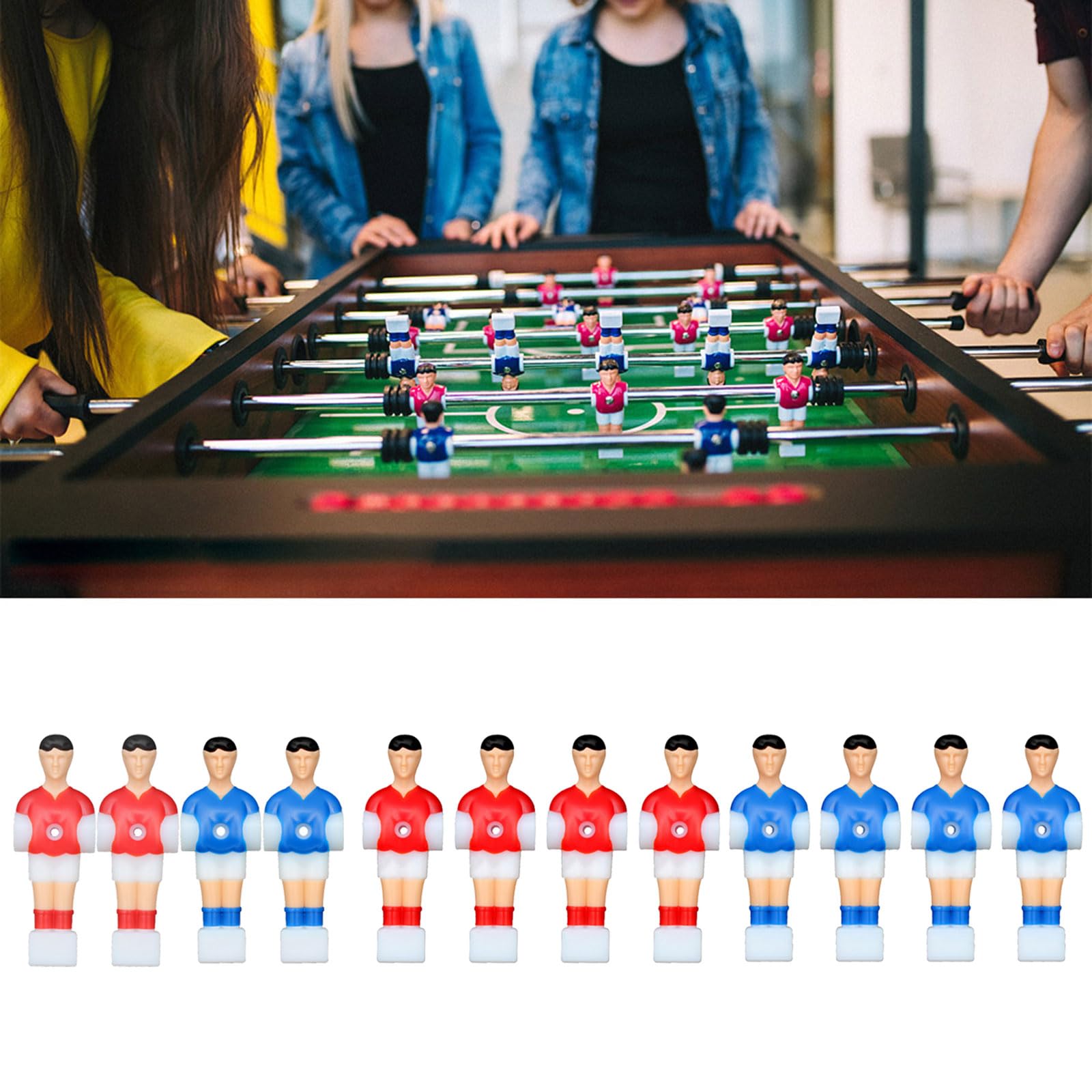 Kangnice Set of Football Machine Soccer Foosball Player Replacement Table Football Soccers Player Statue Foosball