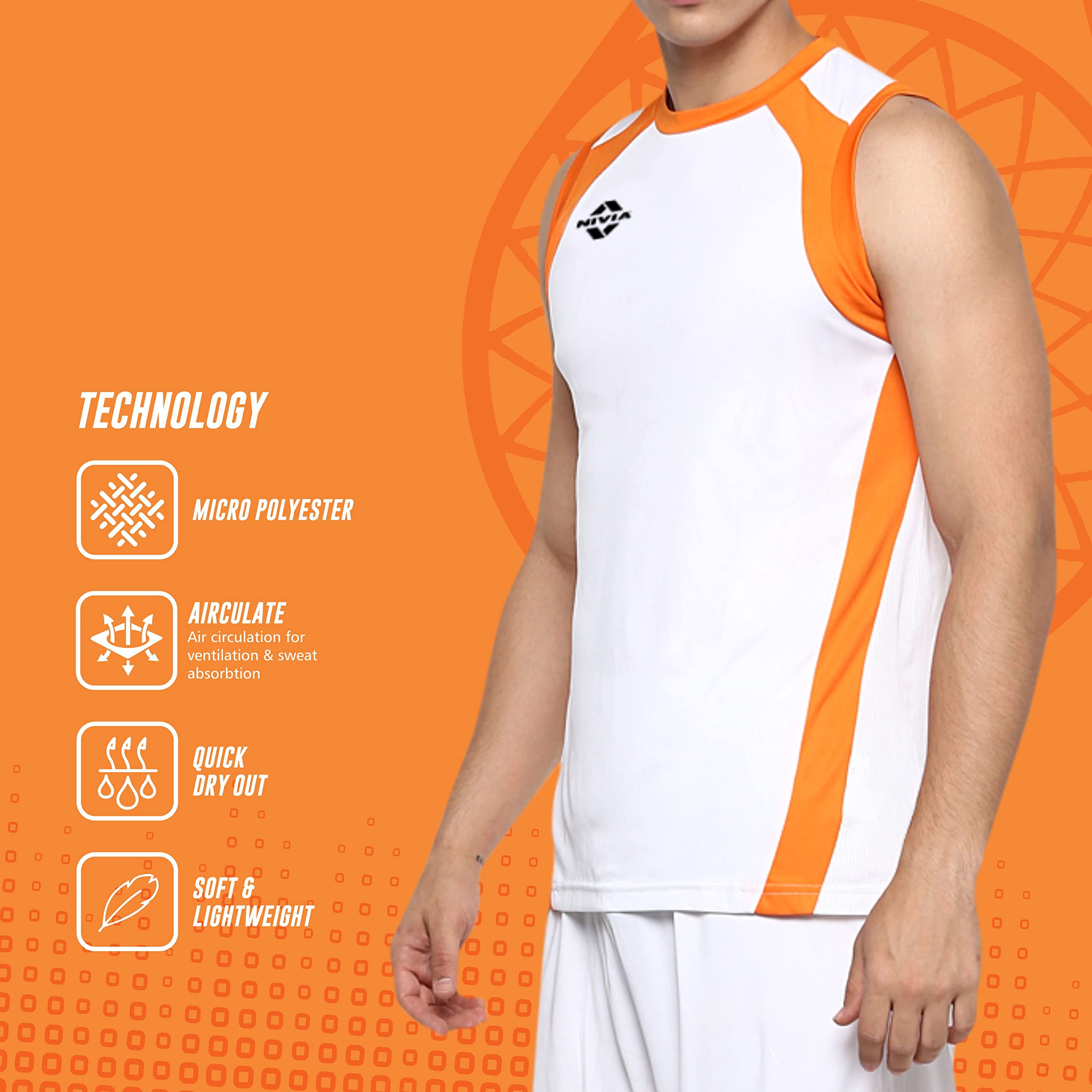 Nivia Herren Phantom Basketballtrikot