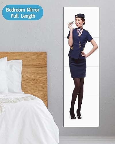 Miniatura 3 de Espejo de pared inastillable de longitud completa espejos largos para dormitorio y sala de estar azulejos decorativos acrílicos extra grueso de 18