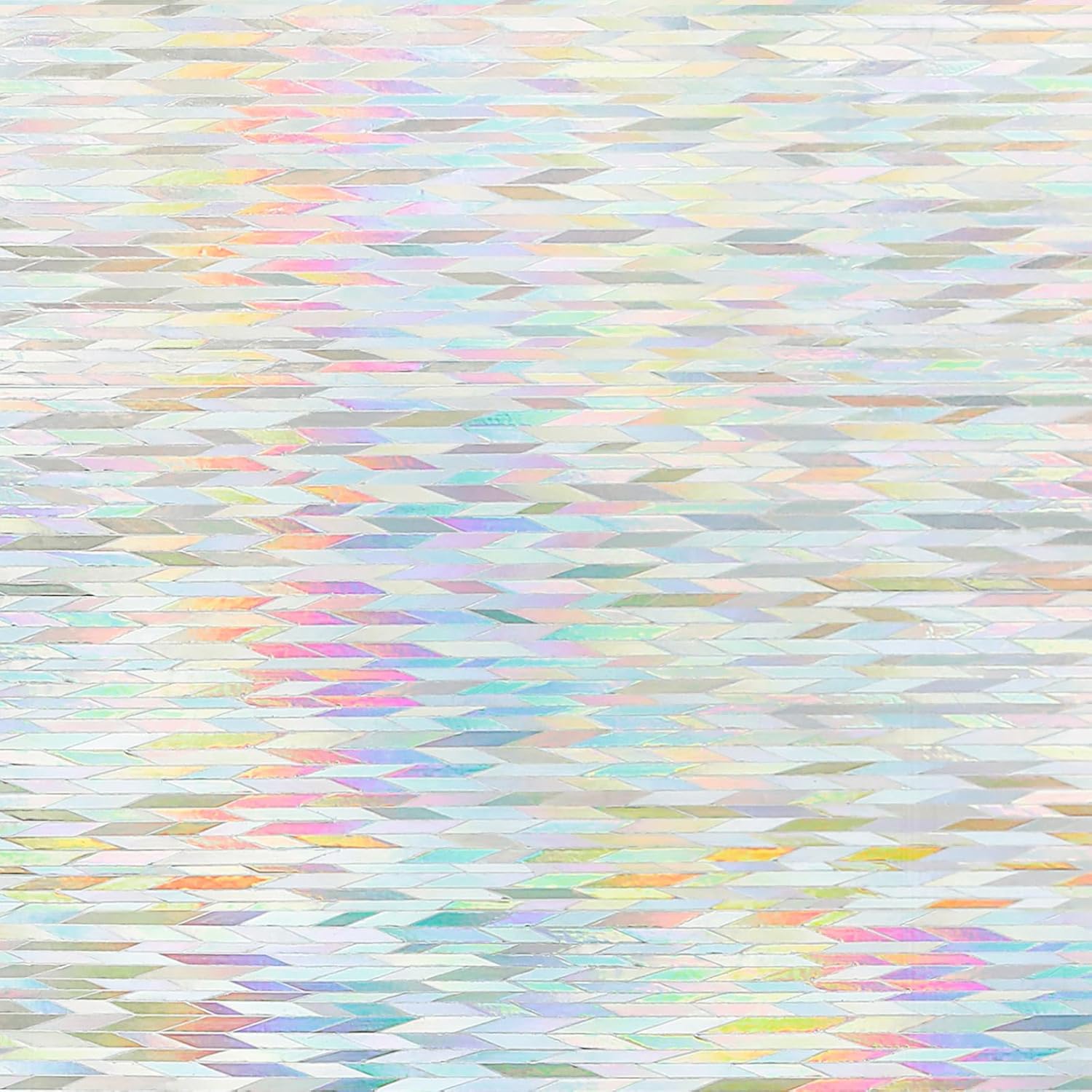 DOWELL Window Privacy Film, Stained Glass Rainbow Window Film 3D Decorative, Anti UV Window Decals, Removable Static Cling Glass Door Sticker for Home Decor, Heat Control, 35.4" × 118.1" 35.4" x 118" Rainbow Lines