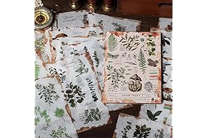 Yoksas Vintage Nature Plants Ephemera Stickers for Scrapbooking