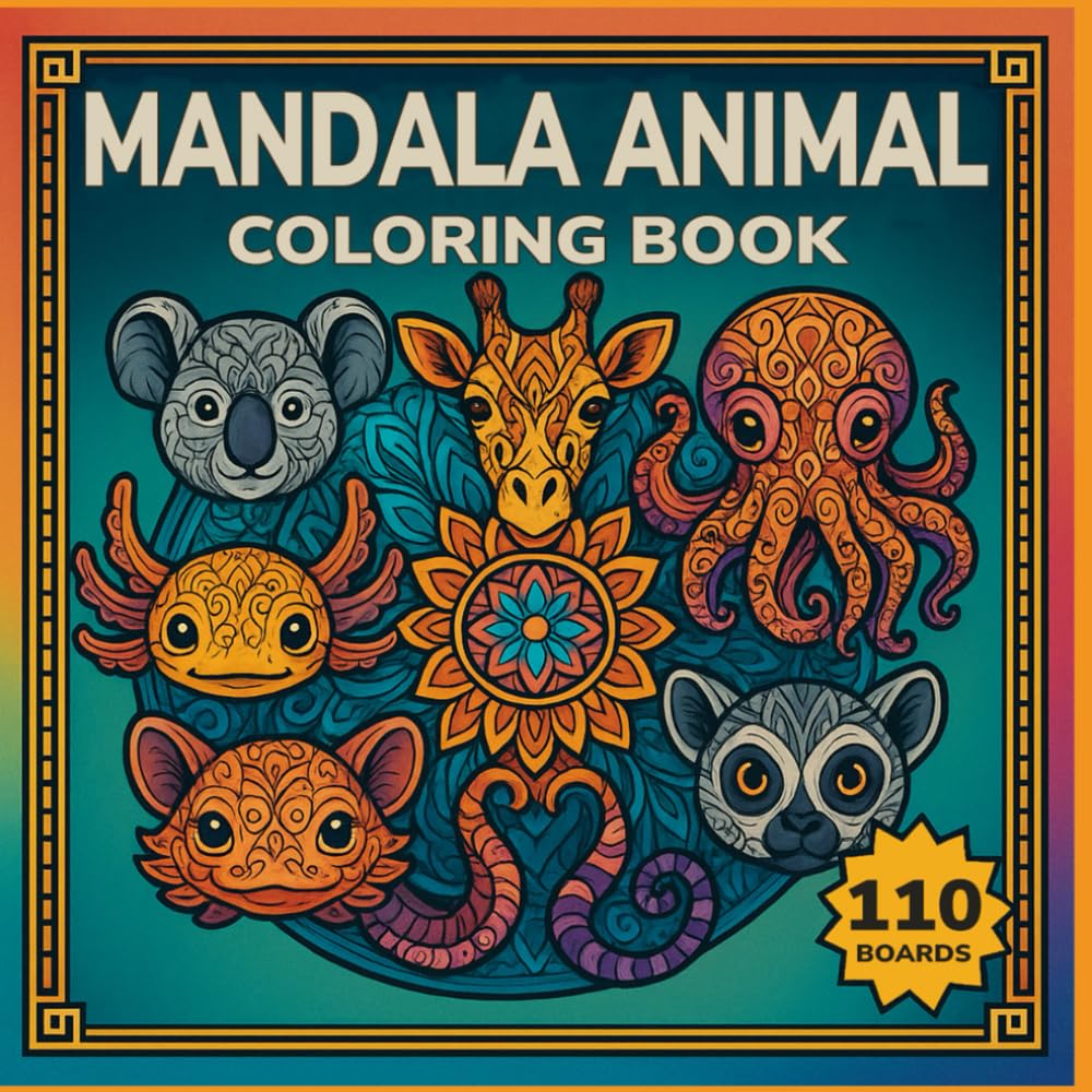 Mandala Animal - 110 Coloring Pages to Calm Anxiety (Maybe)