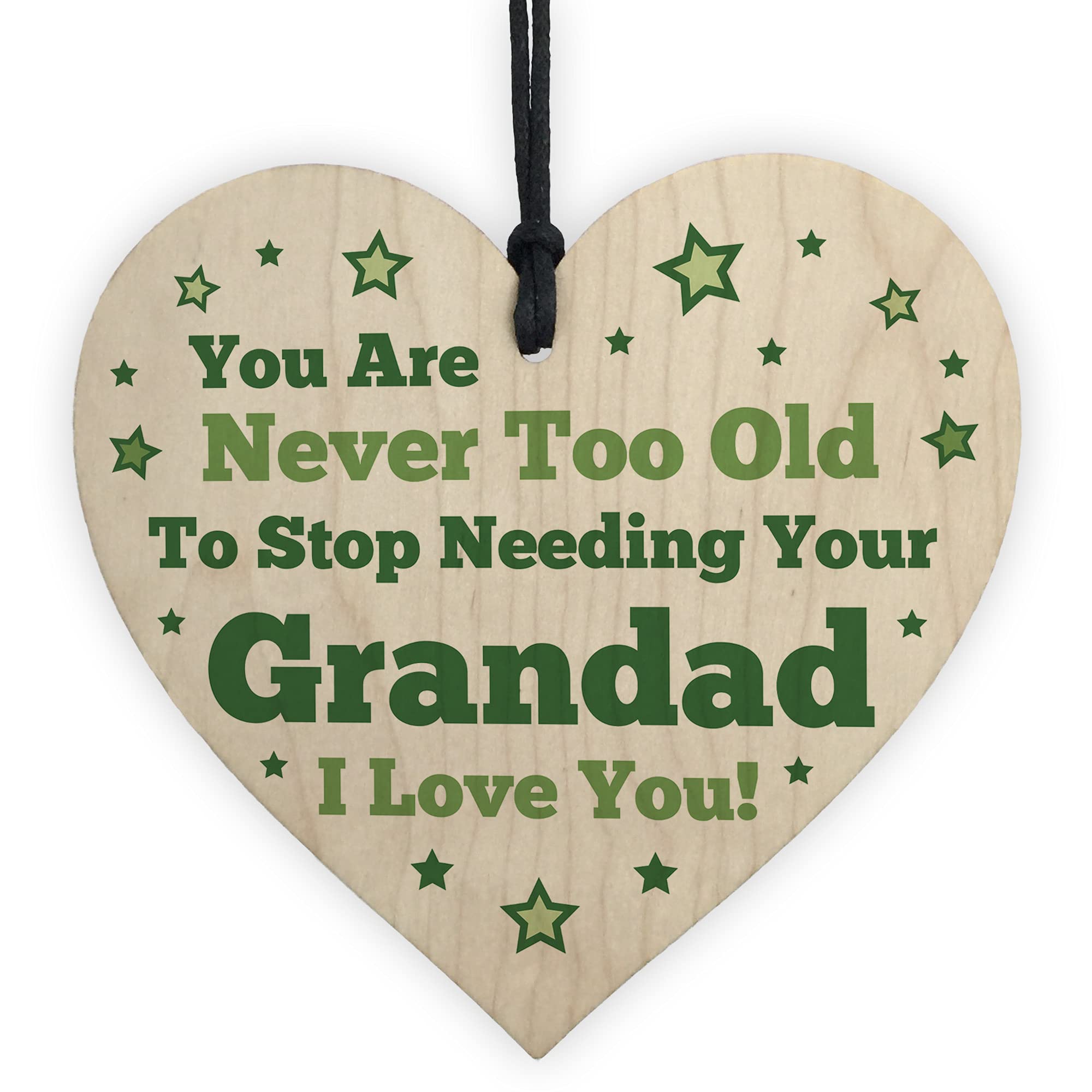 Grandad Gift For Birthday Fathers Day Wood Heart Thank You Gift For Him Keepsake