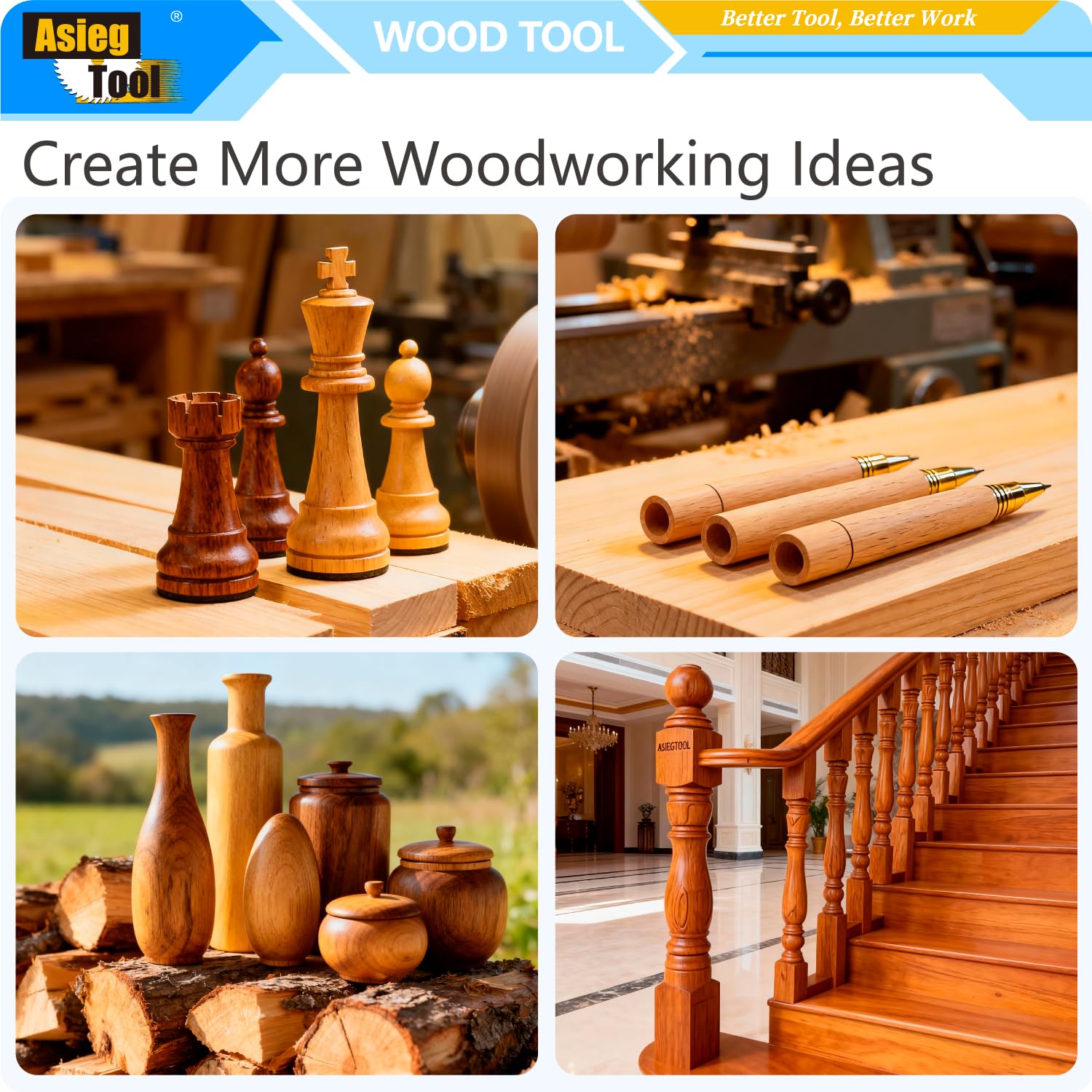 Wood Turning Tools - Radius Detailer Chisel Bar -7