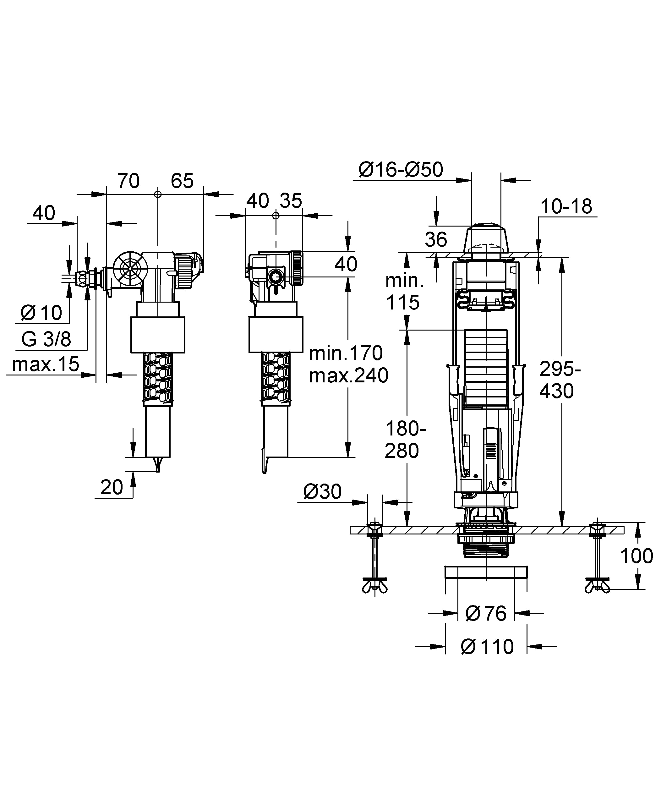 Eco Set Chromé mat 37498PI0 (Import Allemagne)