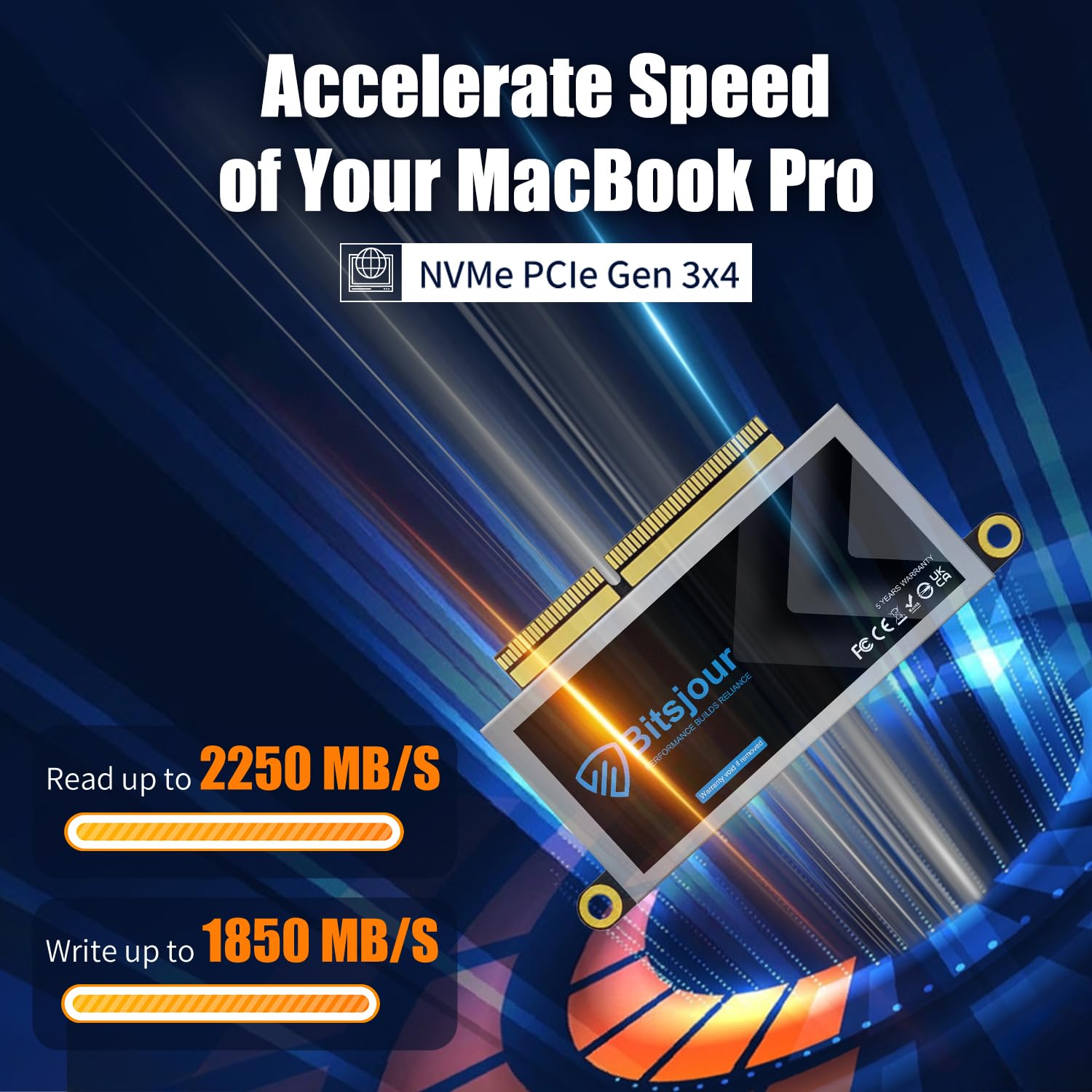 Amazon.com: Bitsjour 256GB NVMe SSD for MacBook Pro A1708 2016