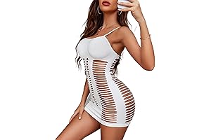 Cute Stripper Outfits for Women - Hot Fishnet Babydoll Dress