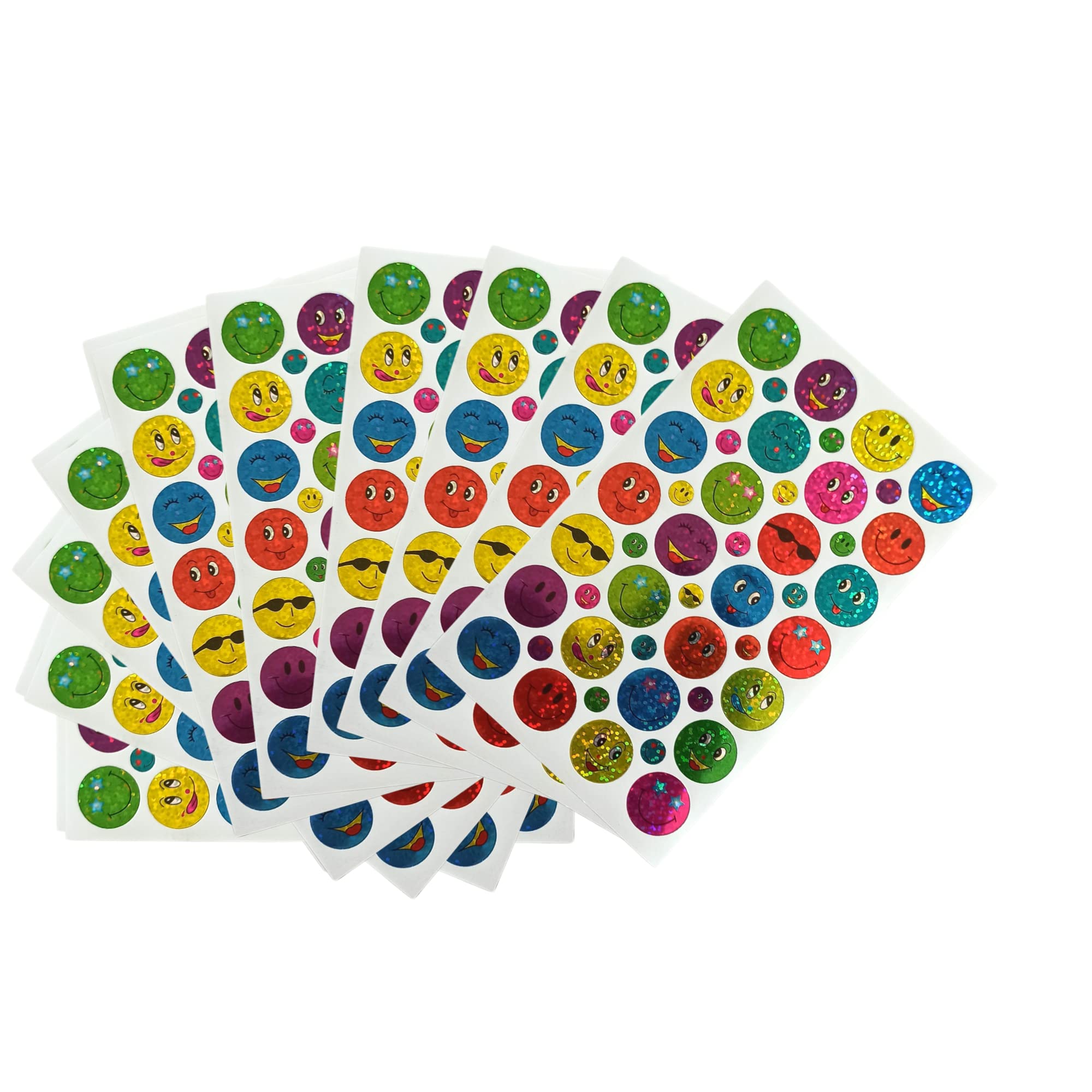 OWINAS,460 Glittering Smiley Emoji Big and Small Stickers in 10 Sheets Multicolours,Kids Birthday Gift,Reward Stickers,Scrapbooking,Return Gift,Craft Stickers,Star Stickers and More (10) (B0BVRN615X) Amazon Price History, Amazon Price Tracker